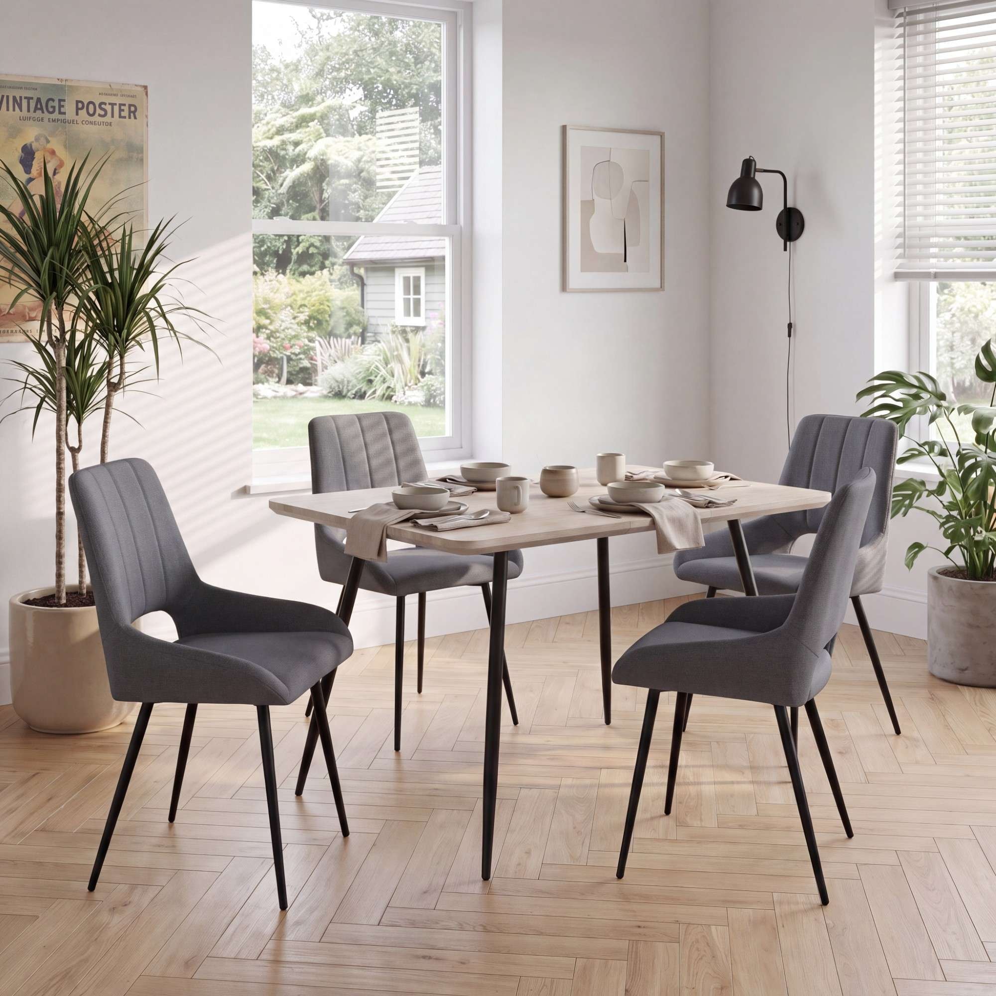 GOODproduct Esstisch »Ombrone« ausziehbar 120-160 cm, Synchronauszug, inkl Einlegeplatte, Breite 80cm
