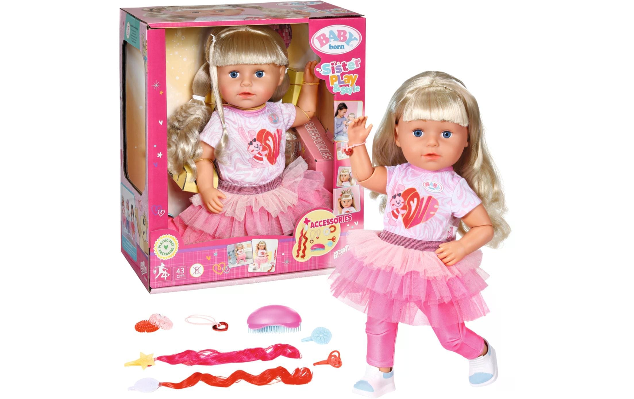 Baby Born Anziehpuppe »Sister Play & Style 43 cm blond«