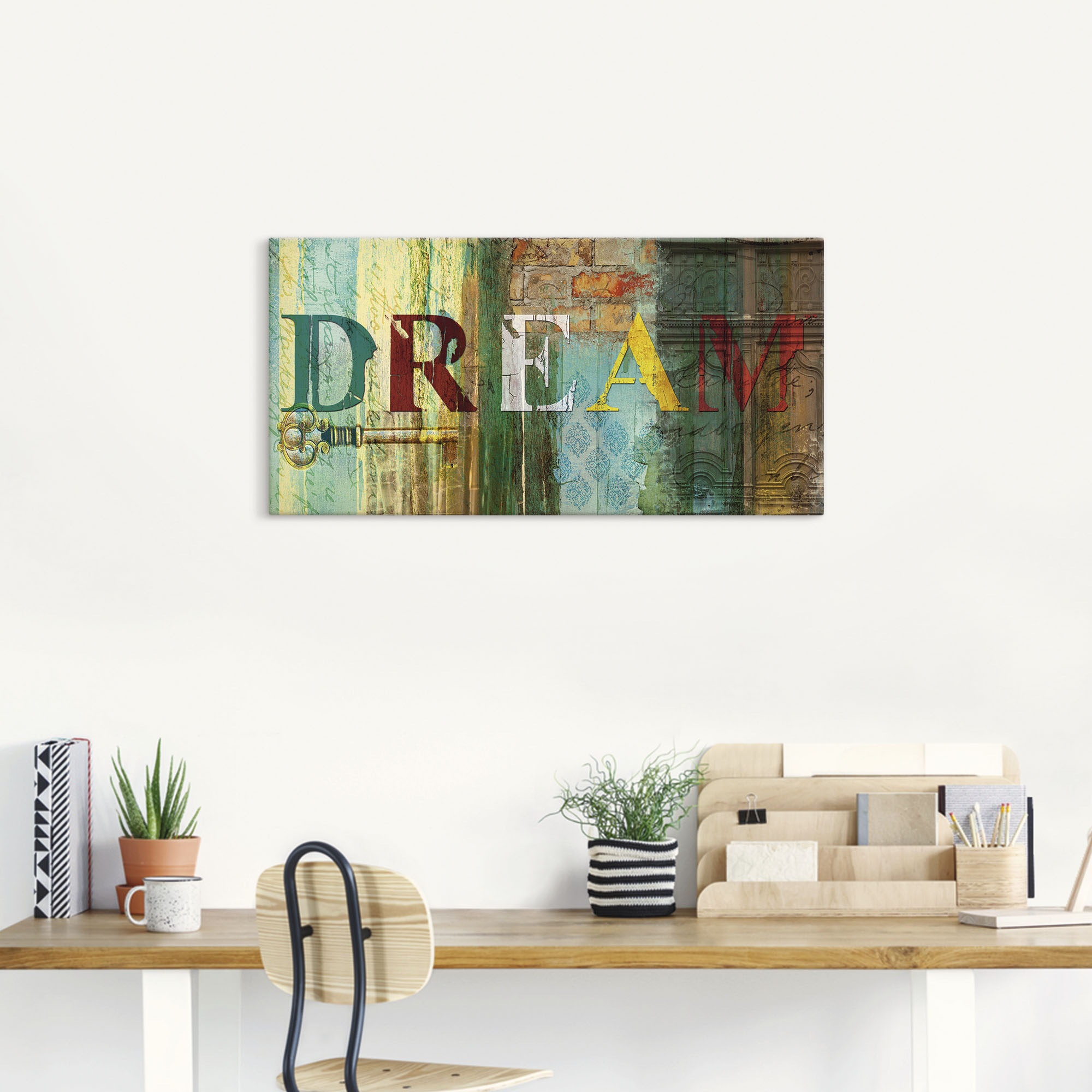Artland Wandbild »Traum«, Sprüche & Texte, (1 St.), als Leinwandbild, Poster, Wandaufkleber in verschied. Grössen