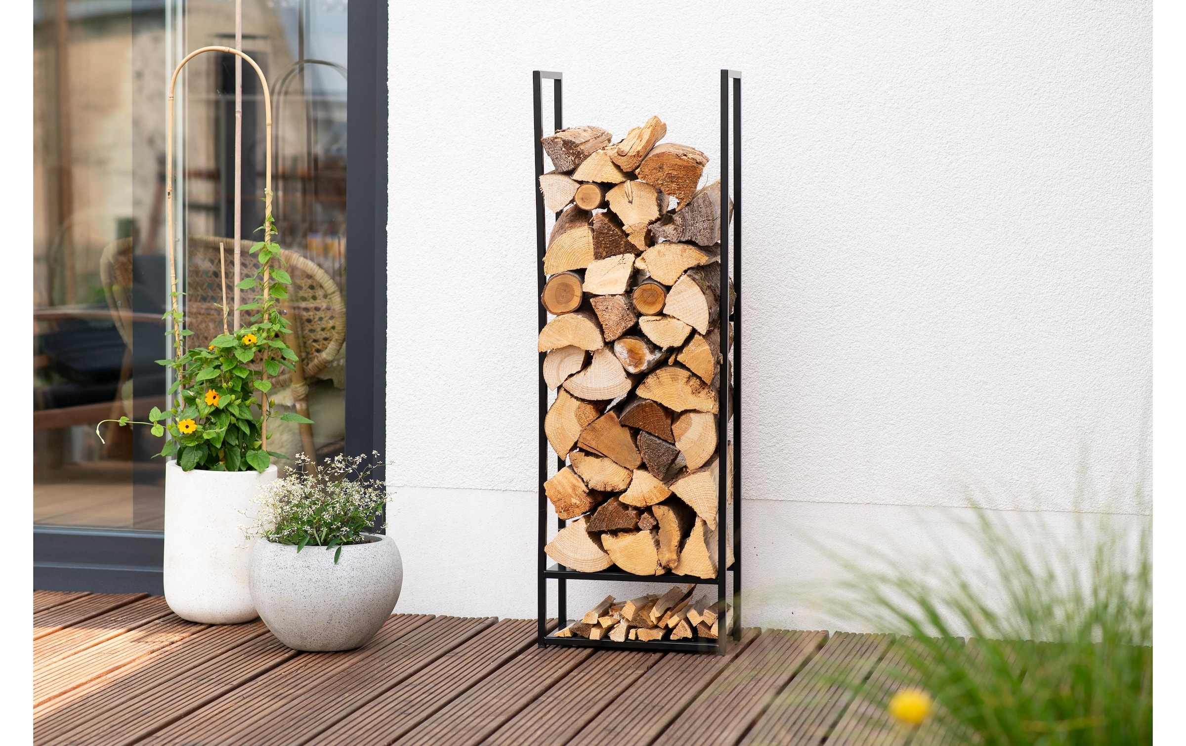 WESTMANN Kaminholzregal »Porthos« schwarz, BxTxH: 40x20x120cm