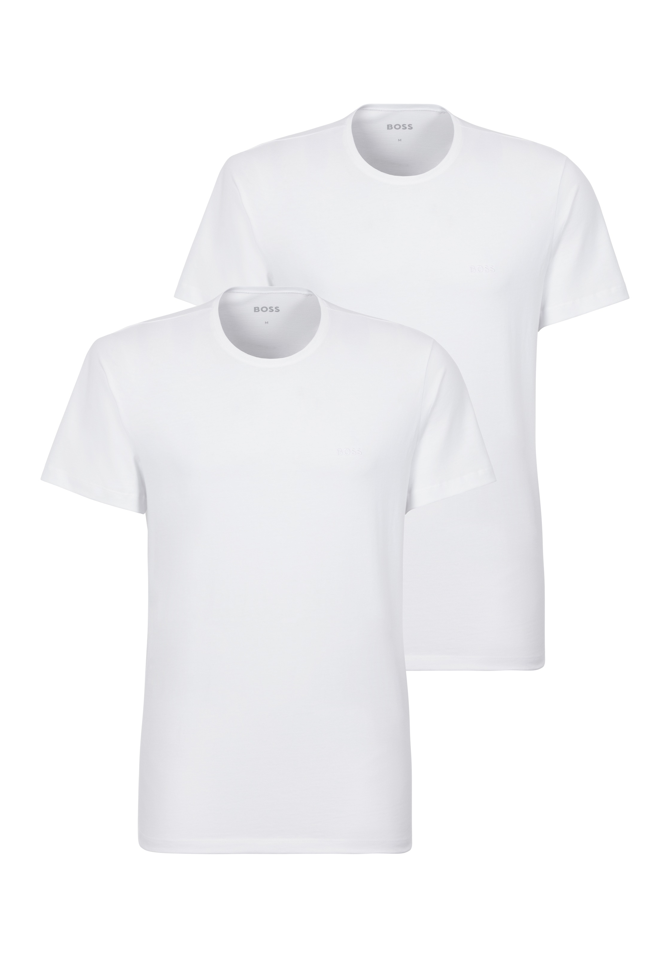 Image of BOSS Rundhalsshirt "TShirtRN 2P Comfort" Packung, 2er Pack, 2 Stk. mit Ton-in-Ton BOSS Logo-Schriftzug