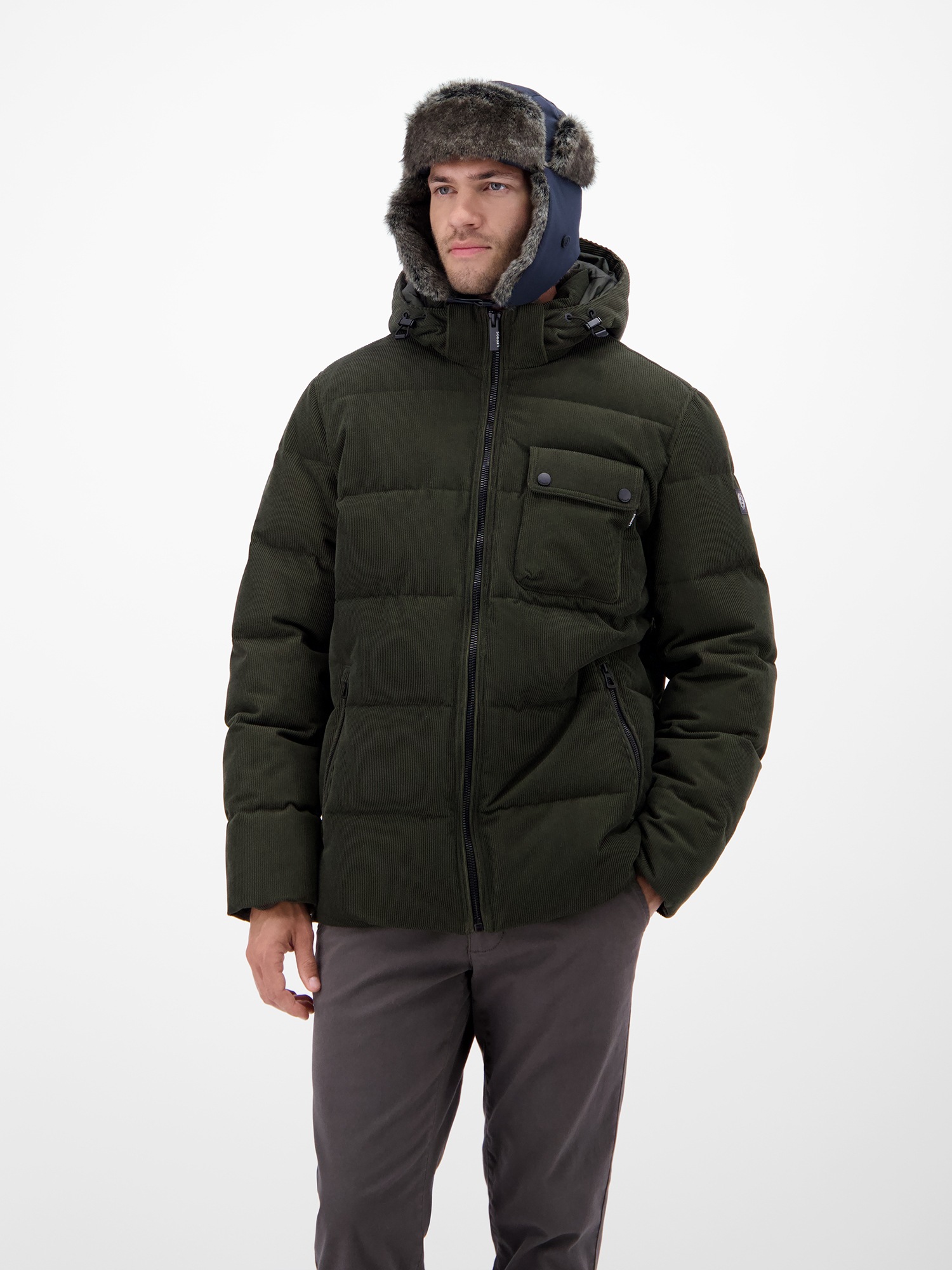 LERROS Bonnet à oreilles »Trappermütze mit Kunstfell«