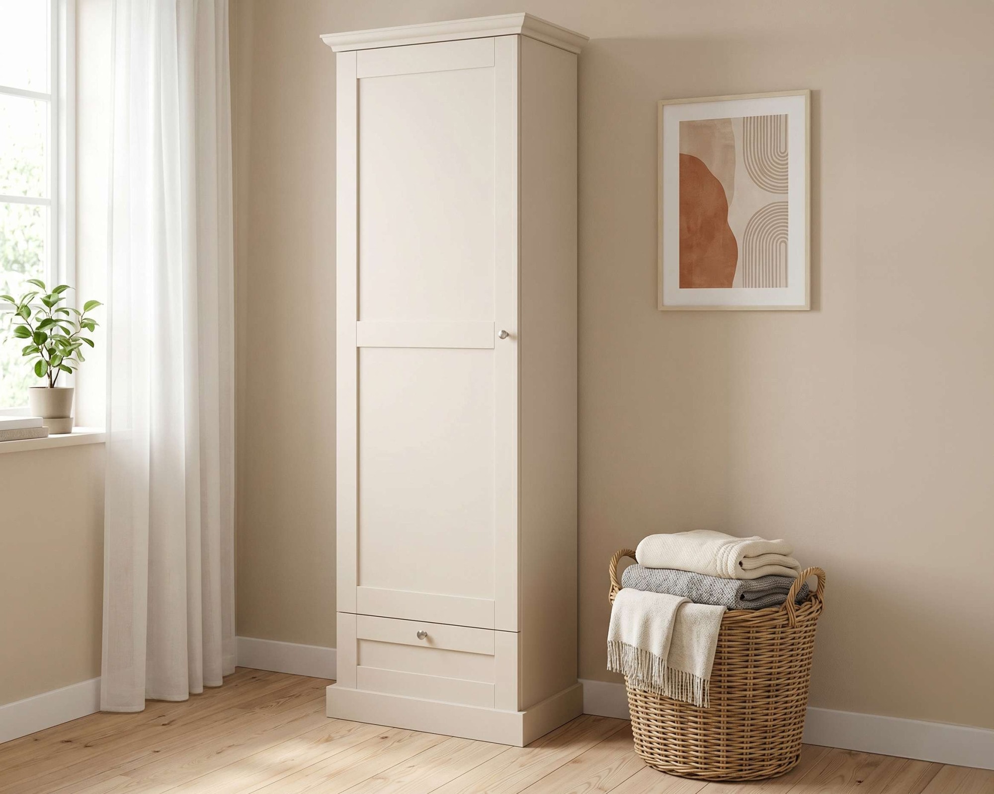 GOODproduct Garderobenschrank »Binz« viele Stauraummöglichkeiten, Metallgriffe, Tür mit Rahmen, Höhe 180 cm