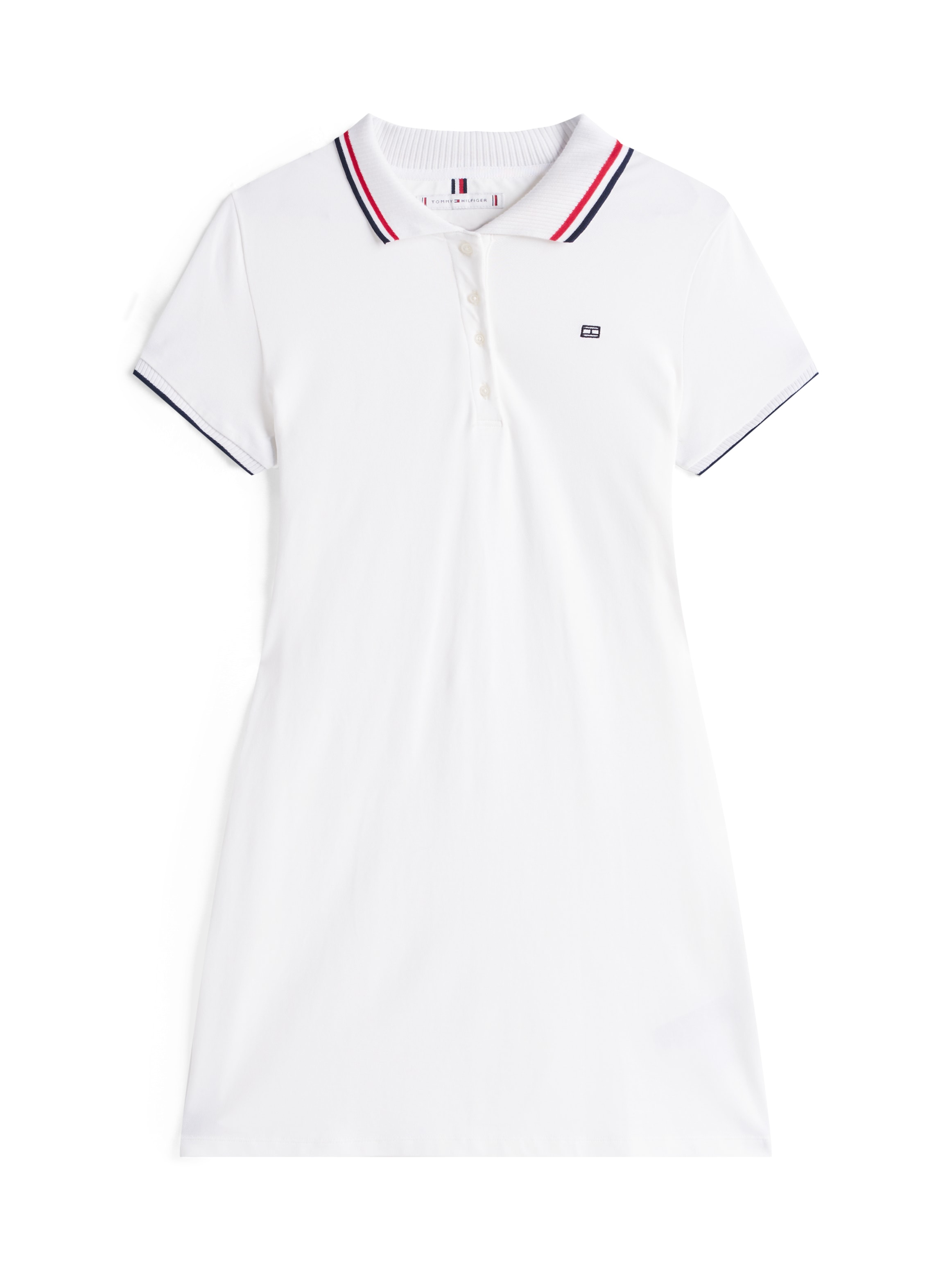 Tommy Hilfiger Polokleid »SPORTY FEMININE REG POLO DRESS« mit Kontrast-Streifen, Logostickerei