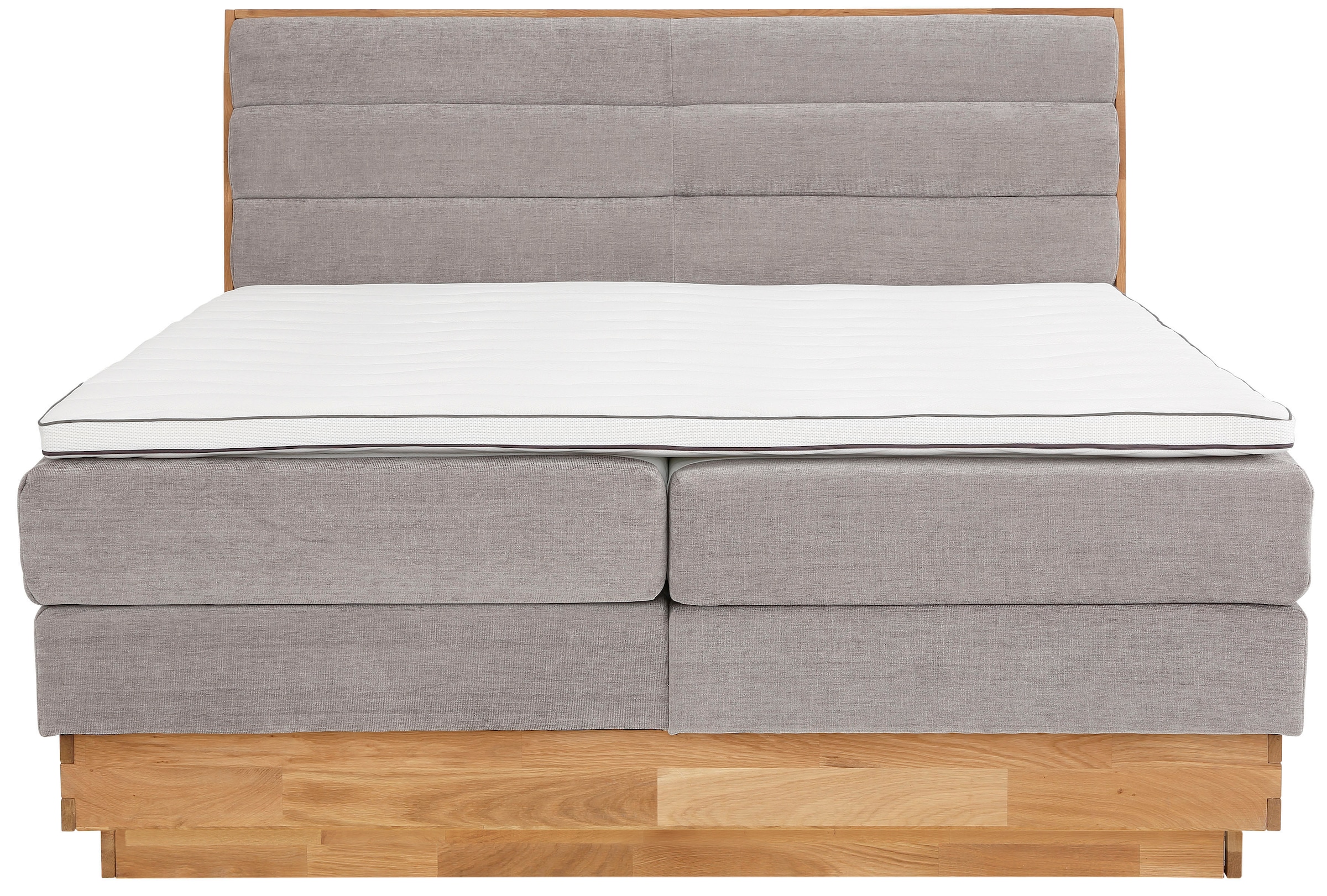 GOODproduct Boxspringbett »Jenna«, ohne LED-Beleuchtung, mit zertifizierten, recycelten Bezugsstoffen