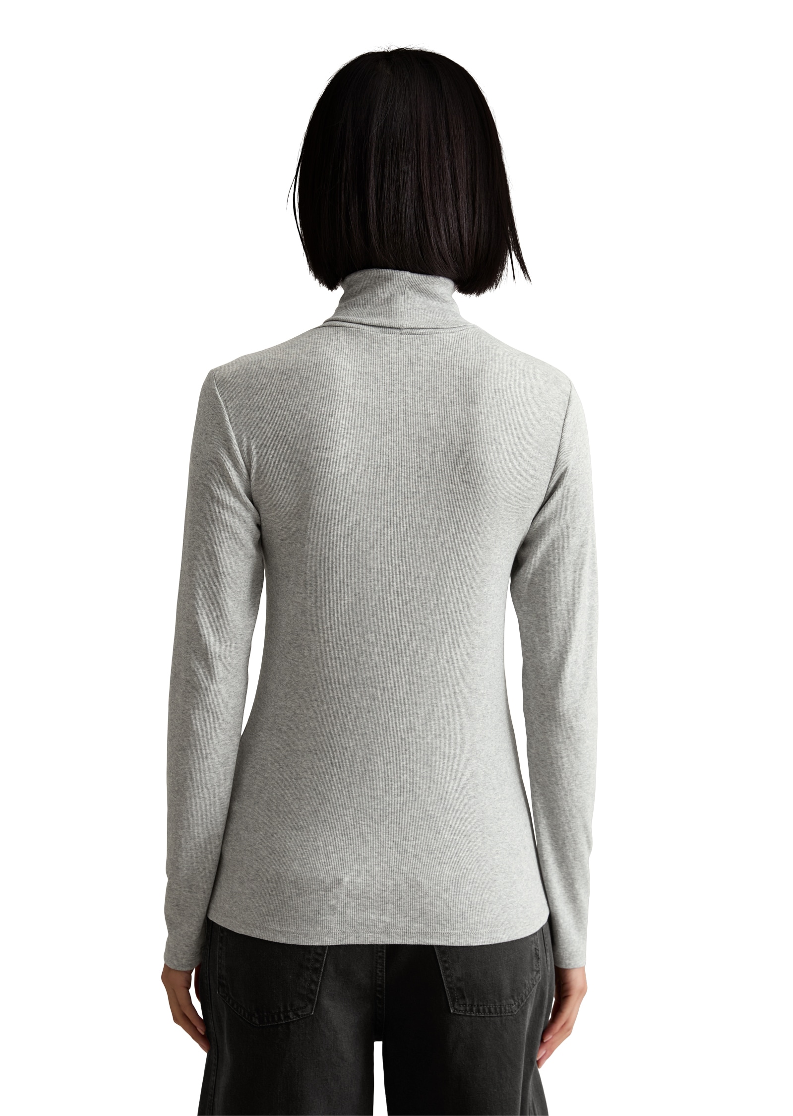 Marc O'Polo DENIM Rollkragenshirt »slim fit aus Rippjersey«