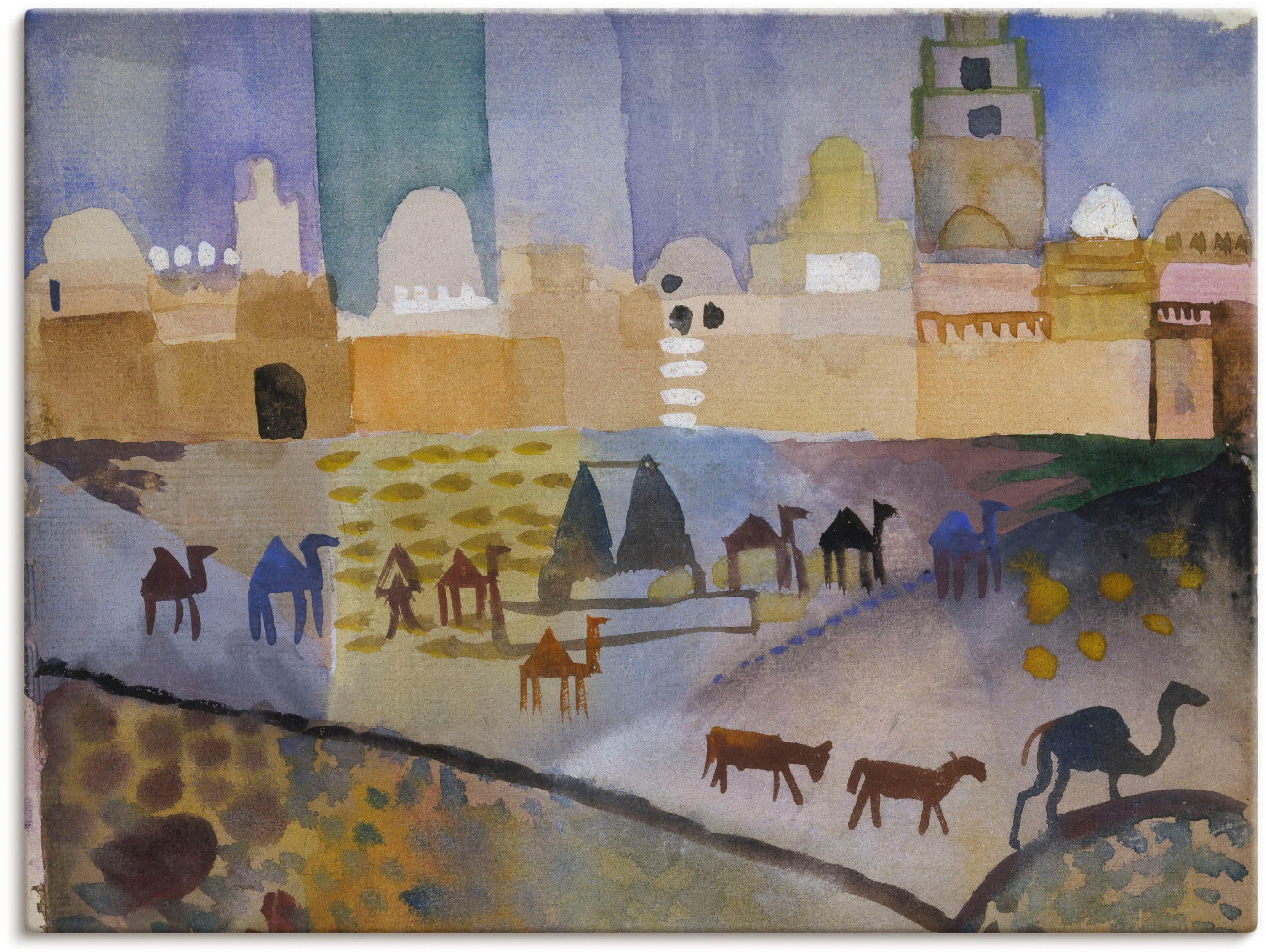 Image of Artland Leinwandbild "Kairouan I. 1914." Afrika 1 Stk. tlg. auf Holzrahmen gespannt