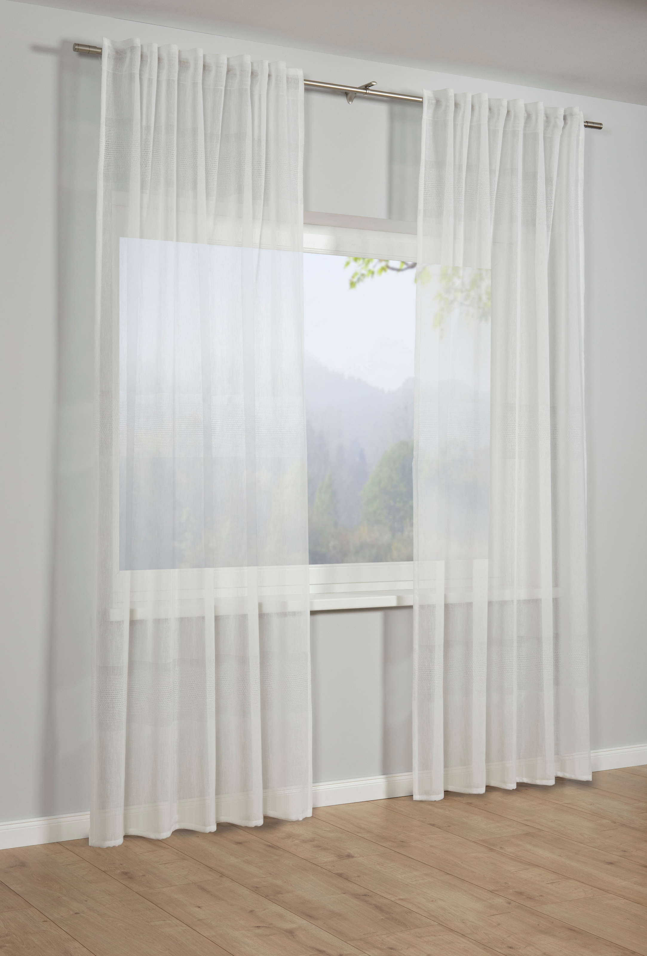 Weckbrodt Vorhang »Lara«, (1 St.), Schlaufenschal, Gardine, transparent,  halbtransparent, Organza günstig kaufen