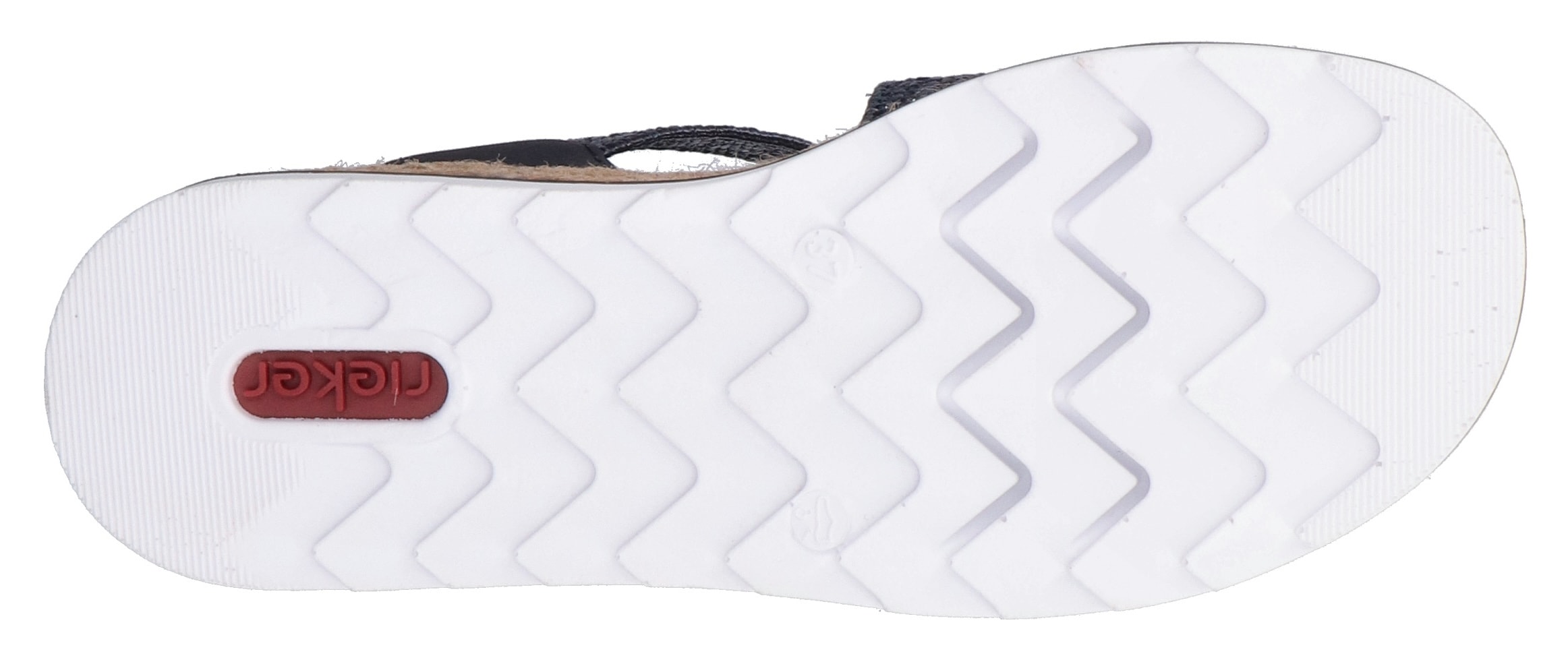 Rieker Sandales compensées  Riemchensandale, Sommerschuh, Urlaubschuh mit Klettriemchen