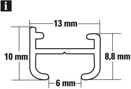 GARDINIA Gardinenschiene »Aluminiumschiene«, 1 läufig-läufig, kürzbar, 1-läufig