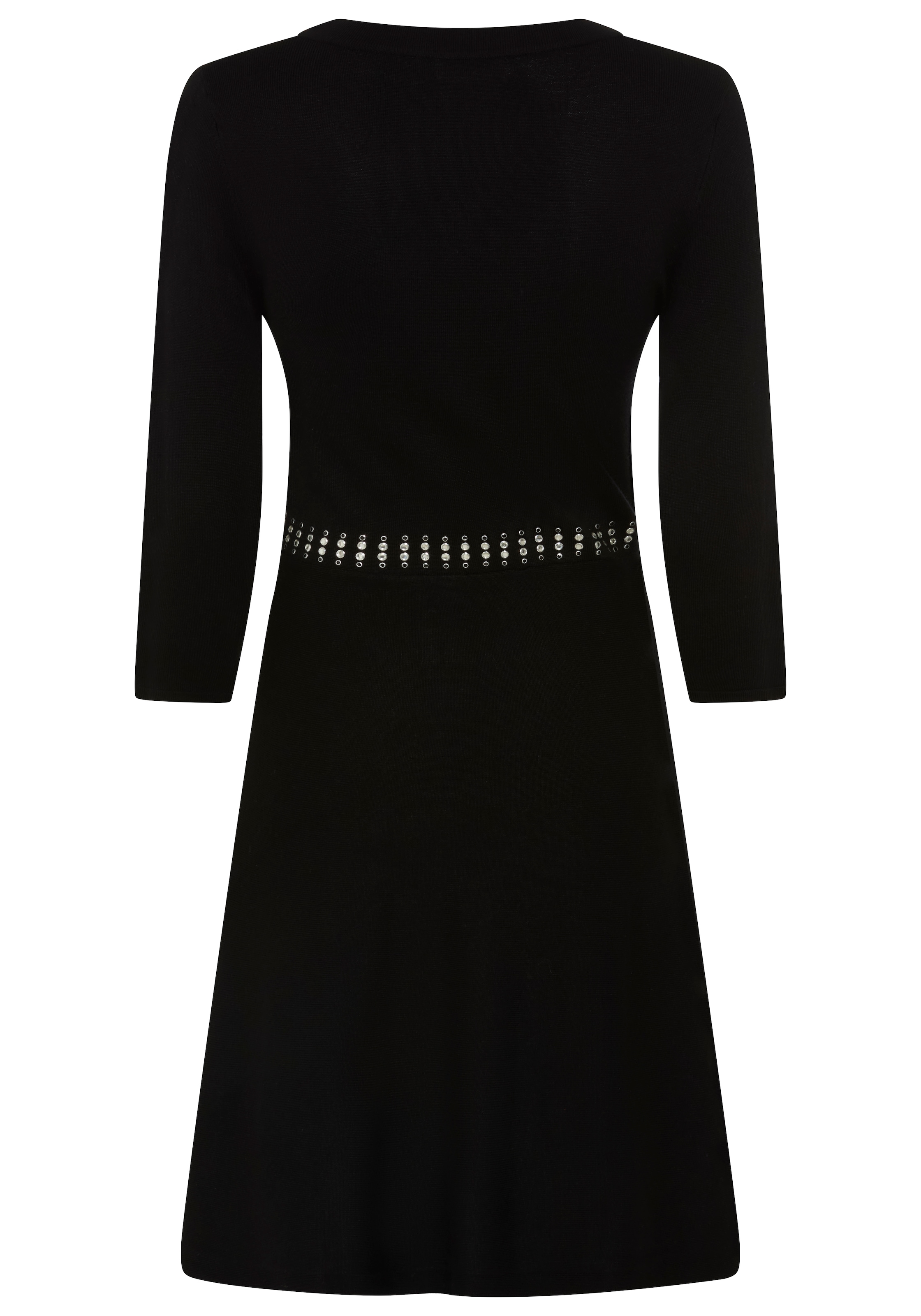 Melrose Robe en tricot robe mini féminine avec jupe évasée et col en V