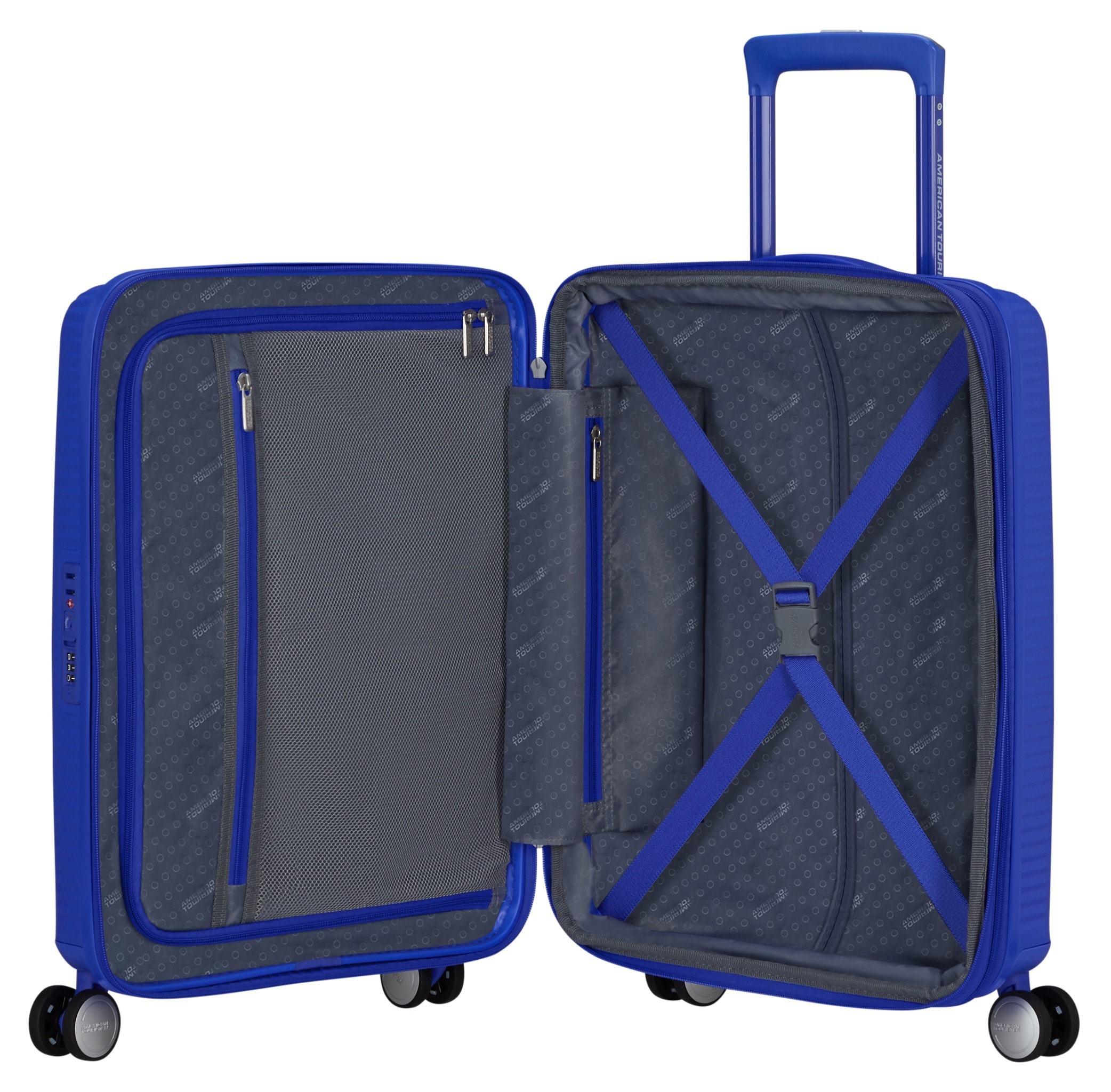 American Tourister® Hartschalen-Trolley »SOUNDBOX 55«, 4 St. Rollen, Koffer Reisegepäck Handgepäck-Koffer TSA-Zahlenschloss