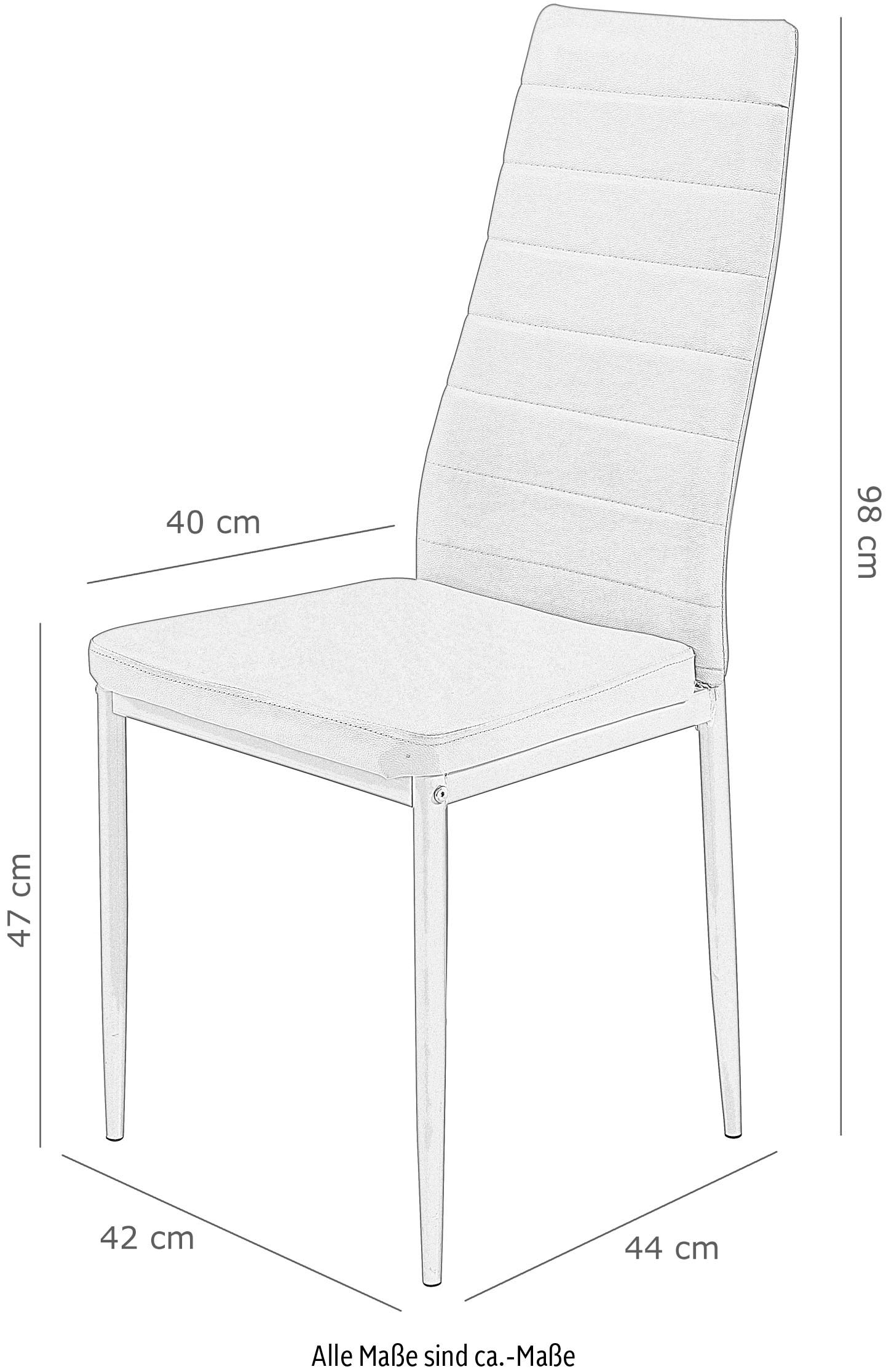 HELA 4-Fussstuhl »SIMONE«, (Set), 4 St., Fest gepolstert