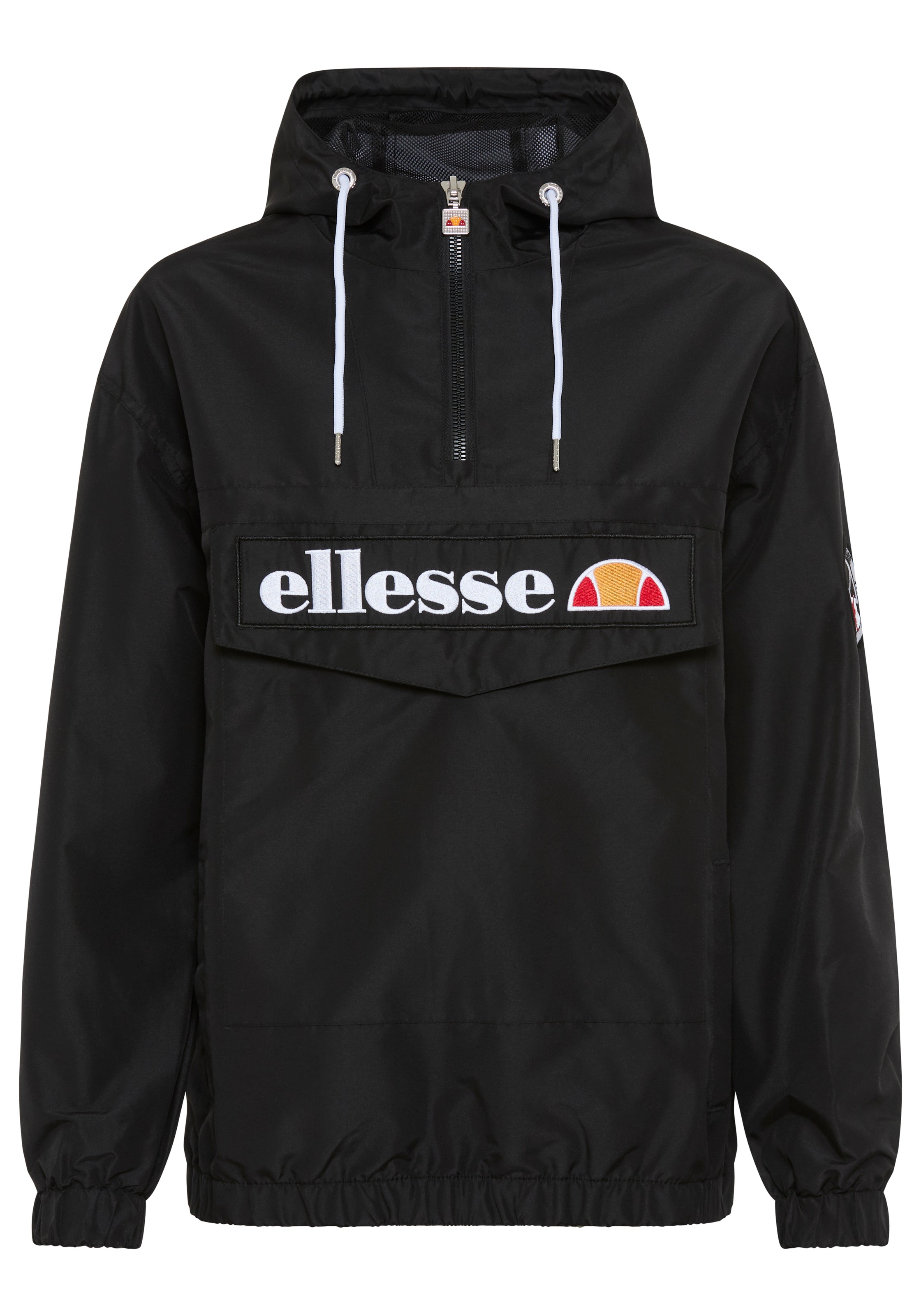 Image of Ellesse Windbreaker "MONTEZ OH JACKET" mit Kapuze mit Kapuze und kurzem Reissverschluss zum Überziehen, Logo-Badges