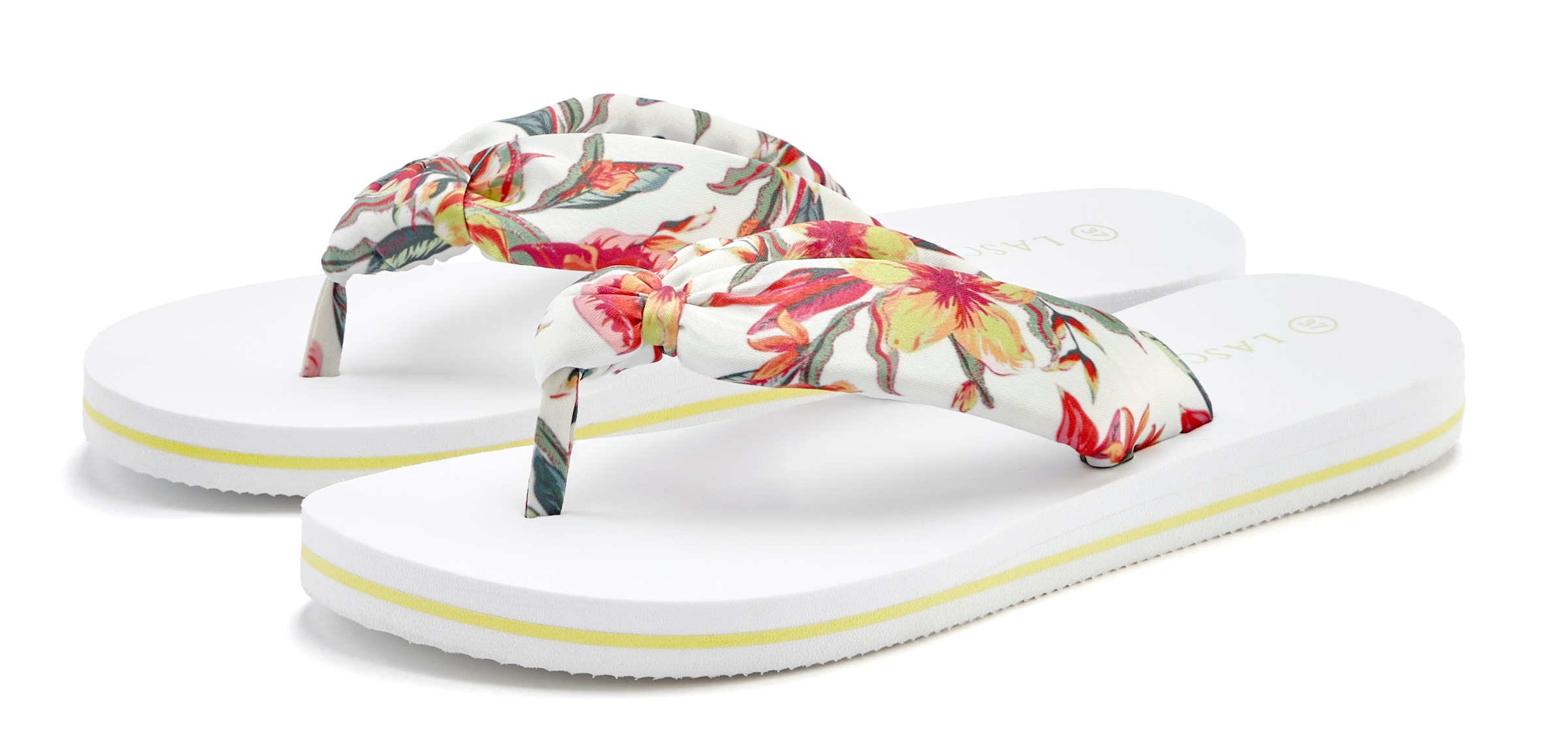 Image of LASCANA Badezehentrenner "Sandale, Badeschuh, Pantolette, Badelatsche, Flip Flop, Sommerschuh," Zehentrenner ultraleicht mit softem Band VEGAN