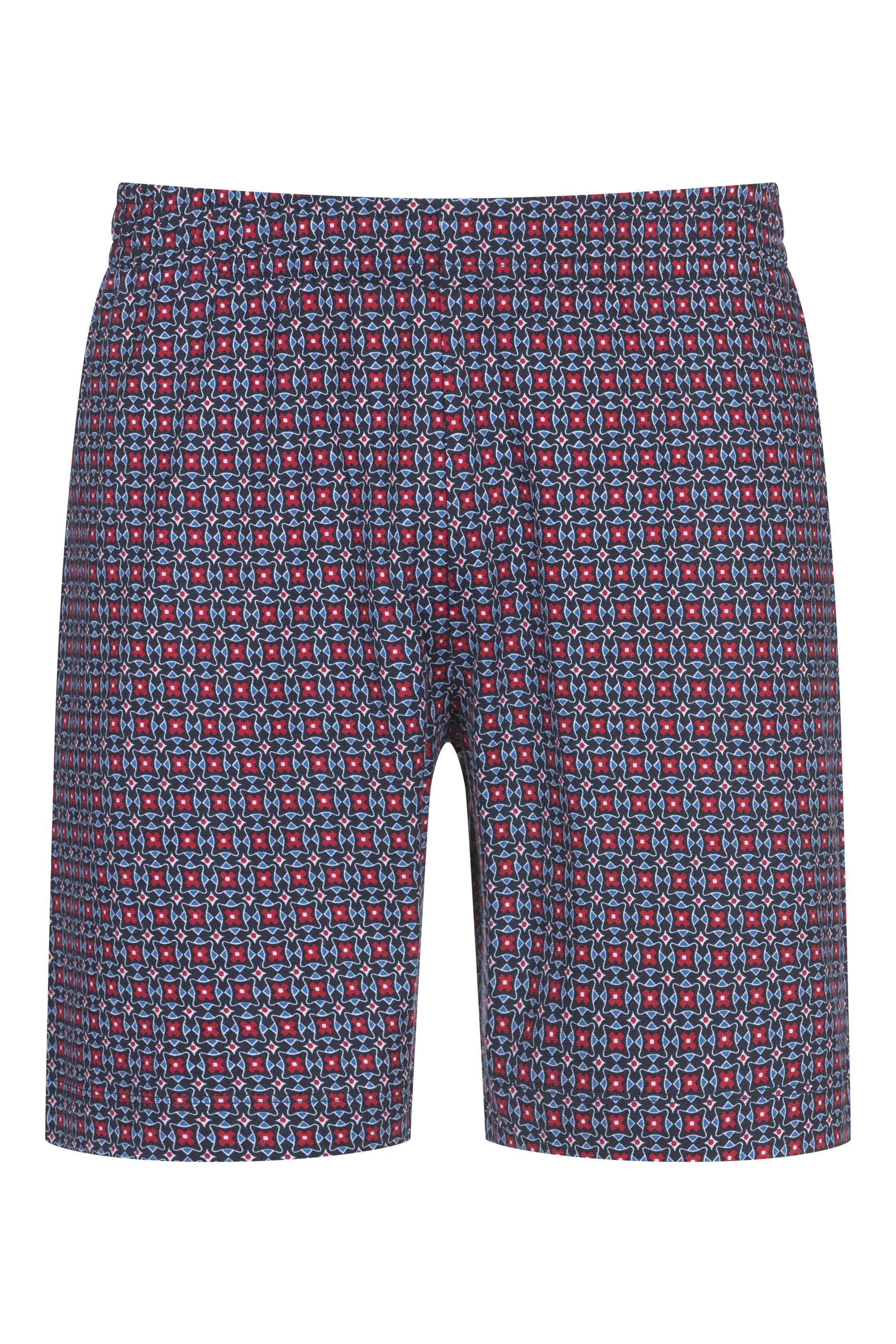 Mey Shorty »Red Tile« 2 tlg. Brusttasche, kurzärmelig, Hose gemustert, Oberteil uni