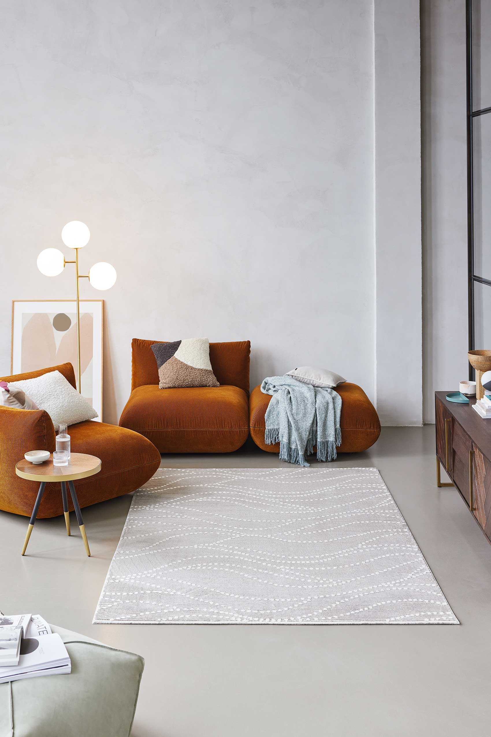 Esprit Teppich »Selena« quadratisch 12 mm Höhe Kurzflorteppich, gewebt, Punkte, modern, abstrakt, trendig, wellig