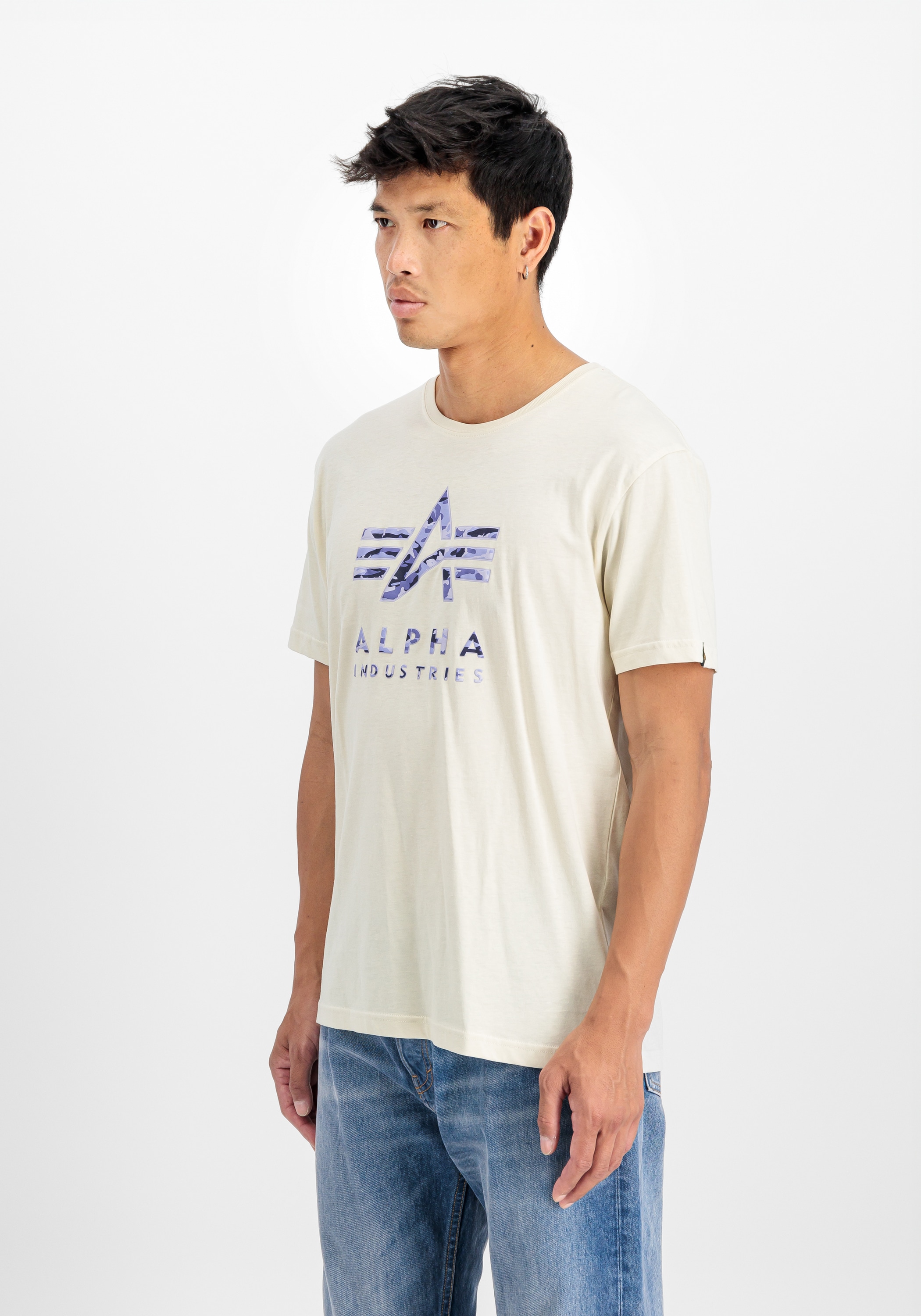 Image of Alpha Industries T-Shirt "Camo Puff Print T-Shirt"