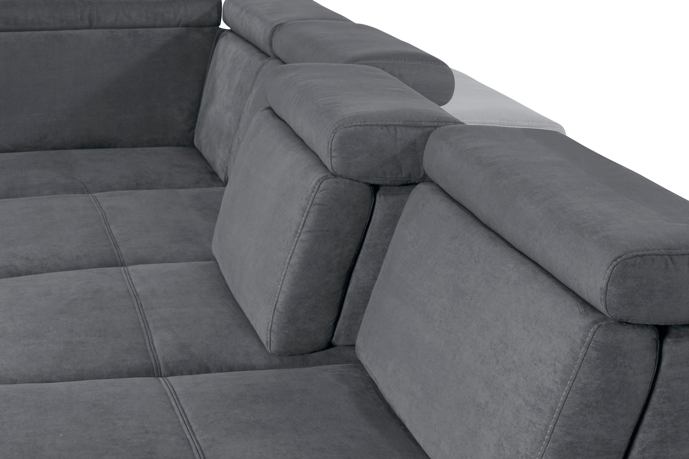 sit&more Wohnlandschaft »Gizeh U-Form«, 12 cm Fusshöhe, inklusive Sitztiefenverstellung und Kopfteilverstellung