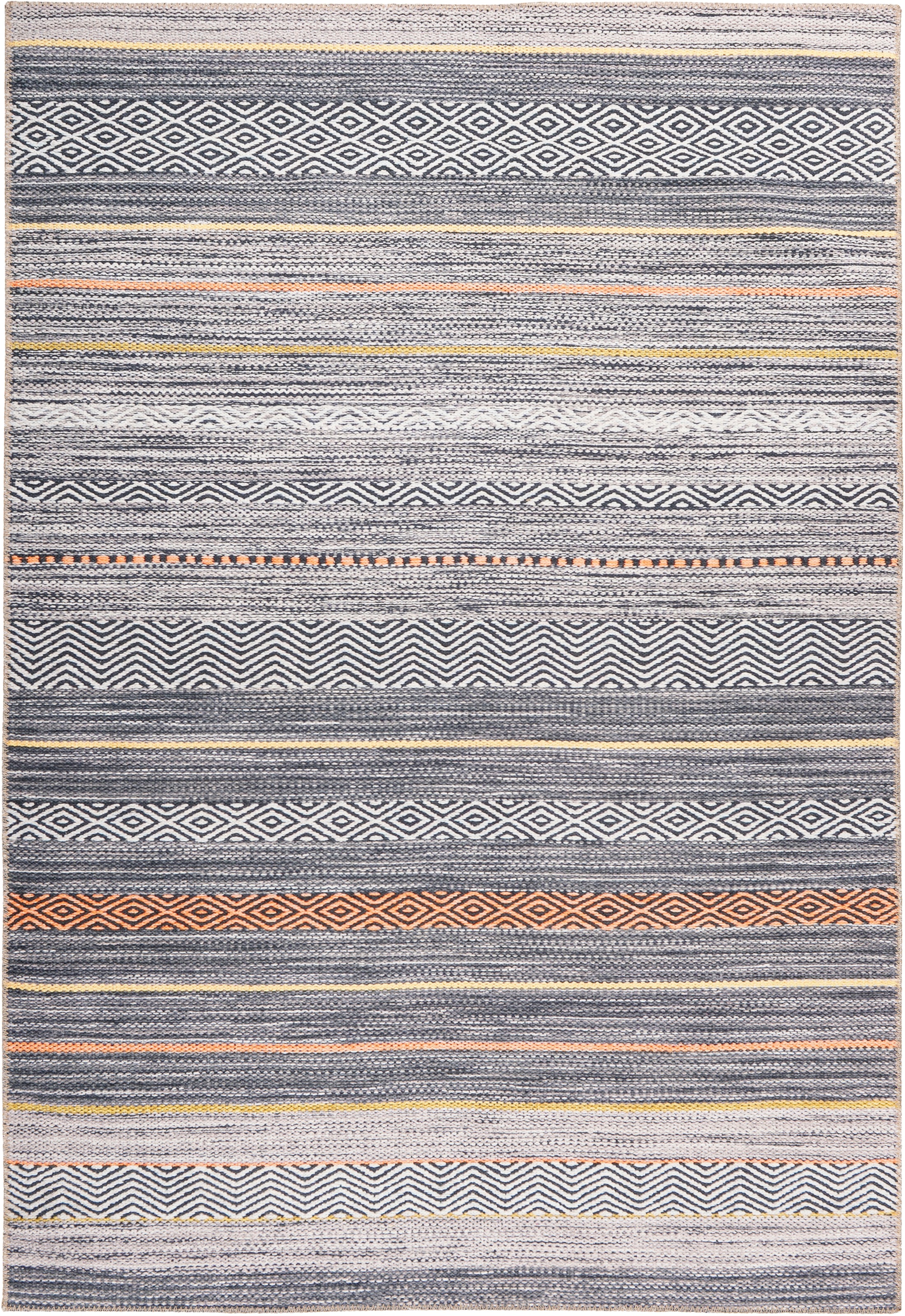 me gusta Teppich »Faye 1125«, rechteckig, 6 mm Höhe, Flachgewebe, gedrucktes Motiv, Wohnzimmer, Esszimmer