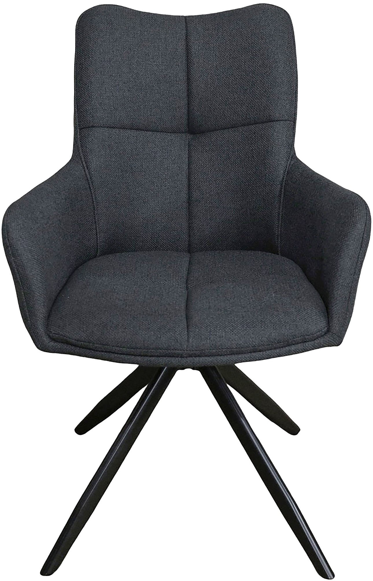 byLIVING Chaise de salle à manger »HAMILTON« (Ensemble) 2 cuisWebstoff, bis 110 kg, 360° drehbar, Schaumstoff, 4er Kreuzgestell