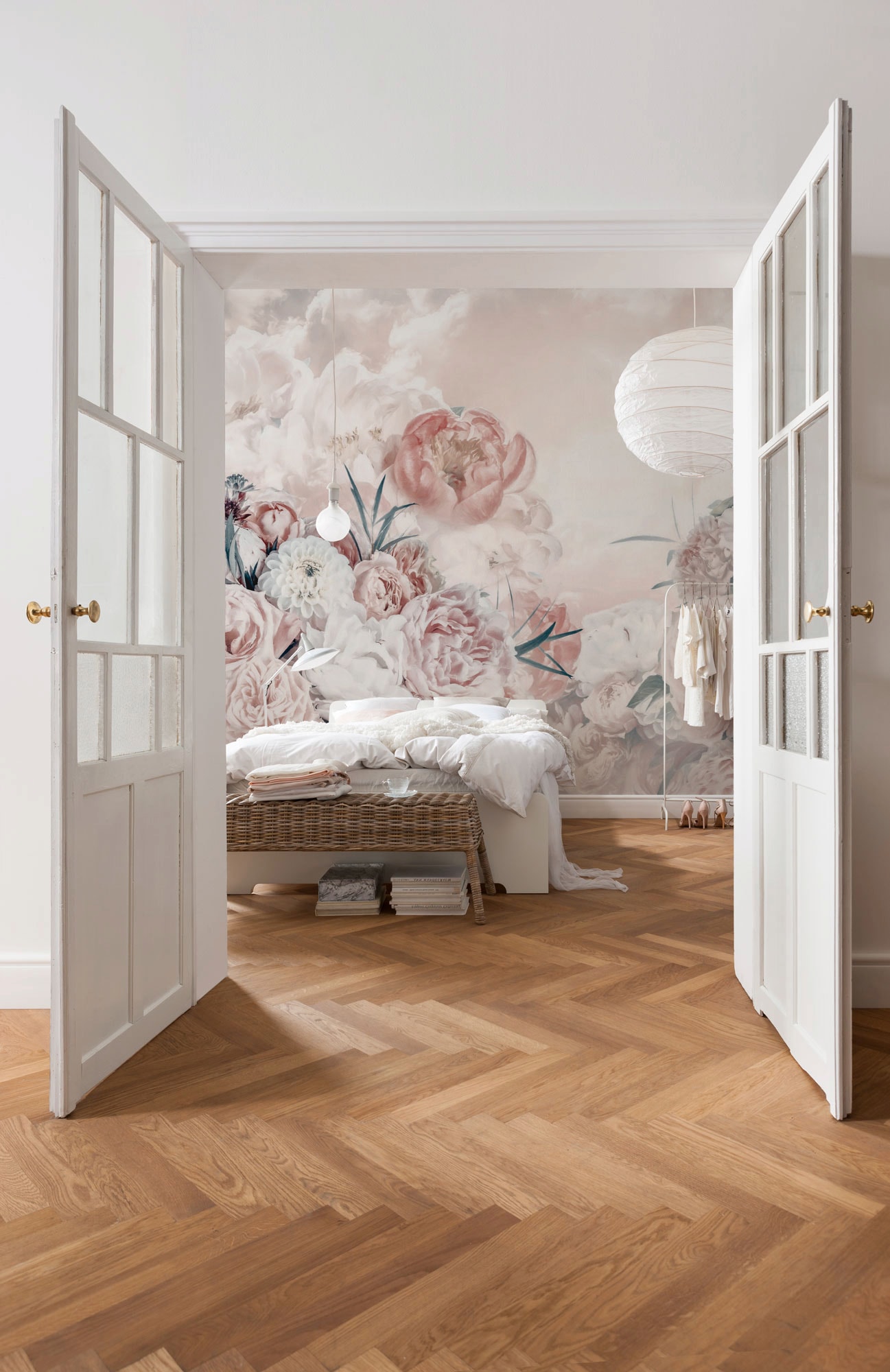 Komar Vliestapete »Digitaldruck Vlies - Blossom Clouds - Grösse 250 x 250 cm«, bedruckt, Wohnzimmer, Schlafzimmer