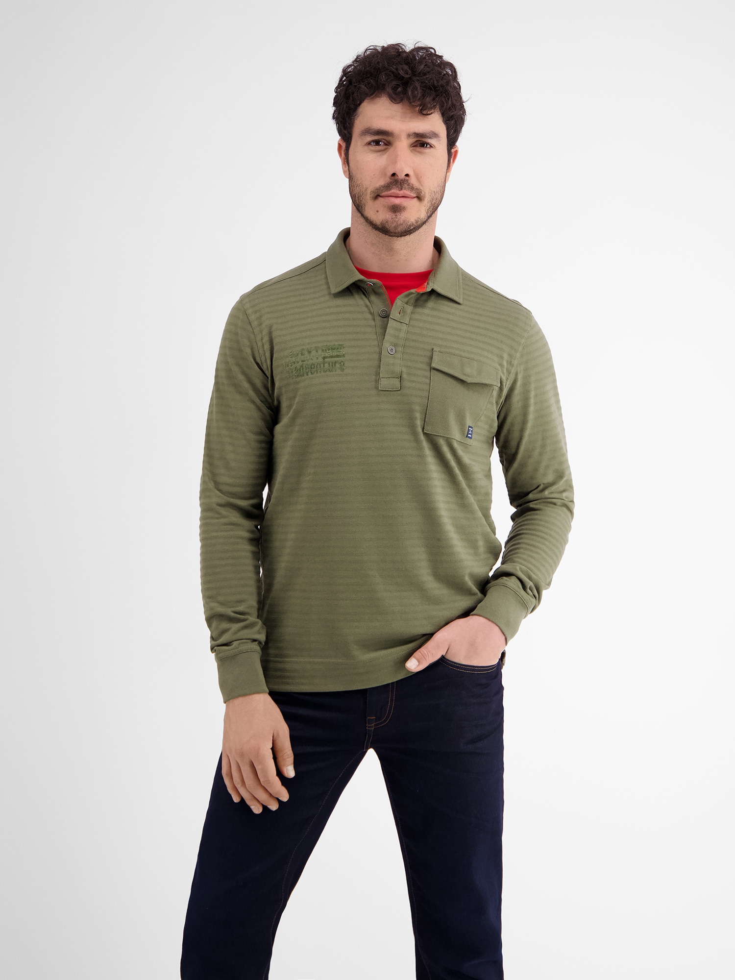 Image of LERROS Langarm-Poloshirt "Longsleeve-Polo, gestreift"