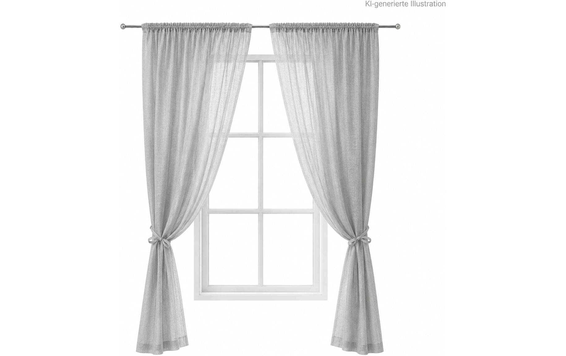Urbanara Rideau »2er Set Musselin Trofa 135 cm x 245 cm« Ruban plissé 2 cuis tlg.