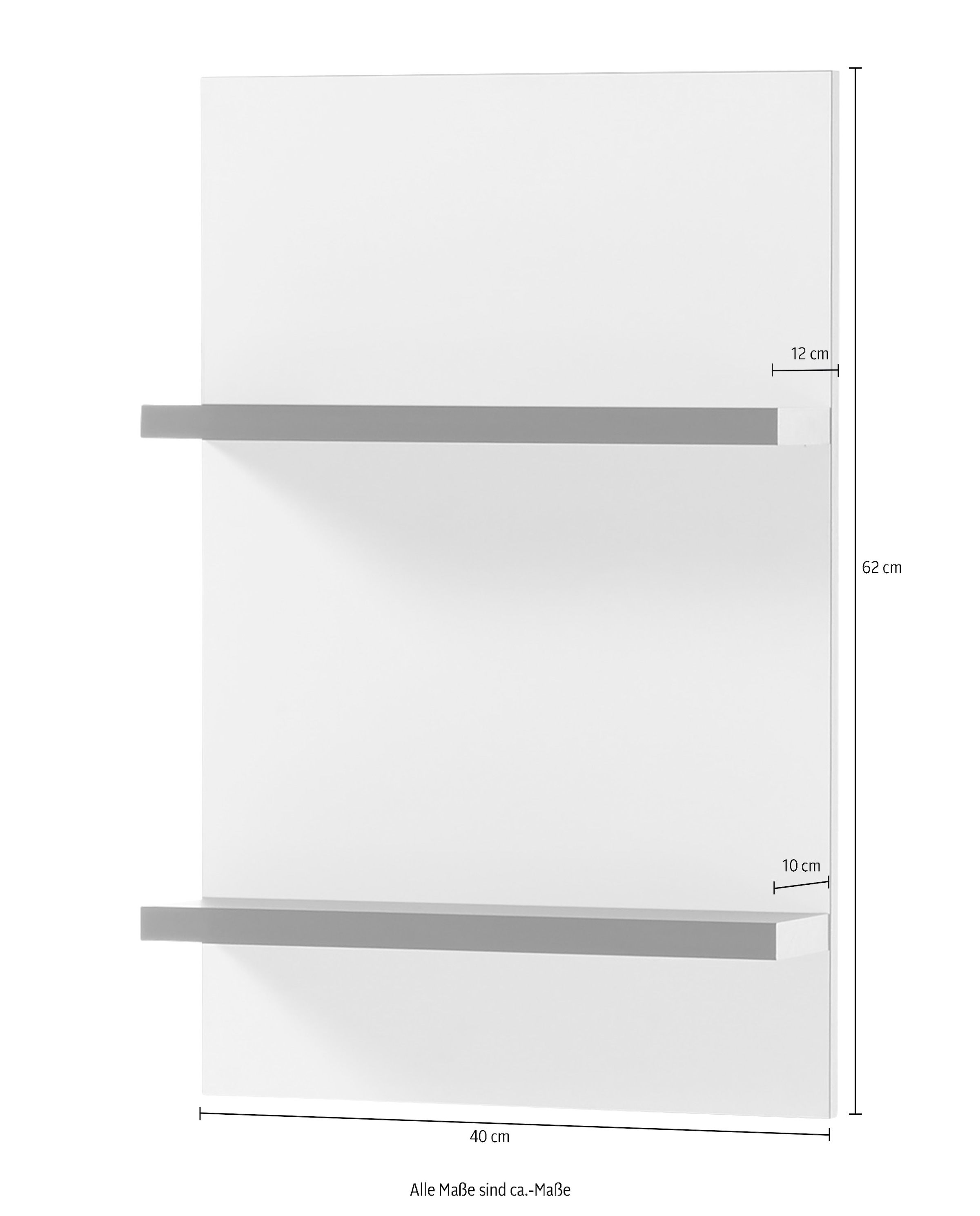 INOSIGN Wandregal »Cantara, Badregal in Hochglanz Weiss, Wandboard im modernen Design«, ausreichend Stauraum