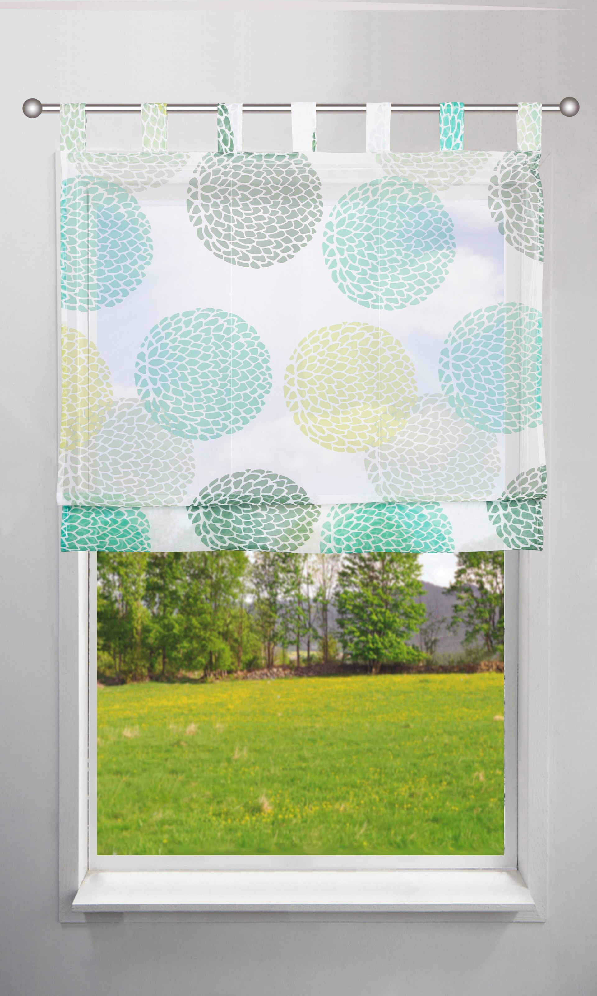 ♕ my home Raffrollo Schlaufen, Polyester »Belem«, versandkostenfrei Voile, Transparent, mit auf