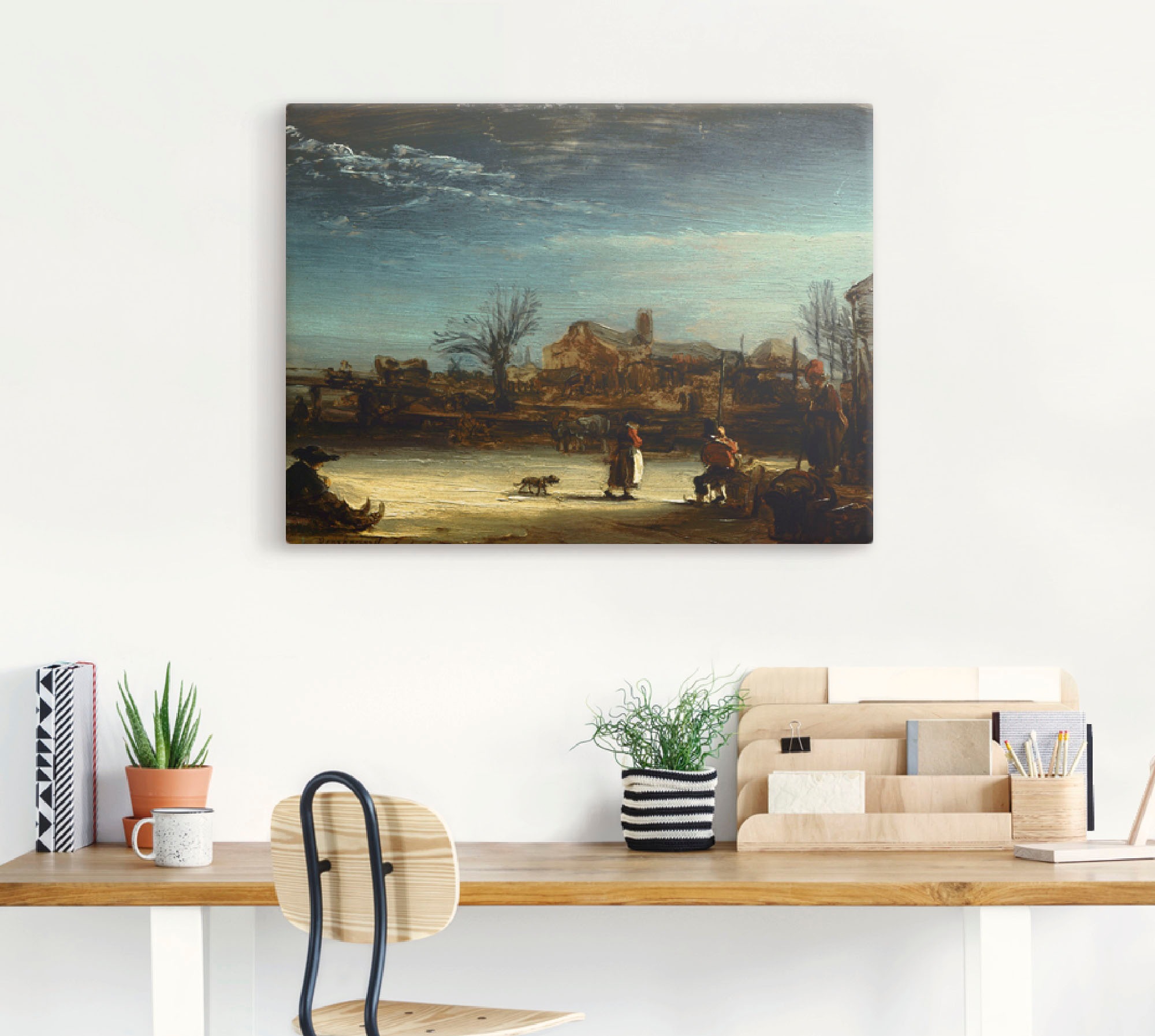 Artland Wandbild »Winterlandschaft. 1646«, Vier Jahreszeiten, (1 St.), als Leinwandbild, Wandaufkleber oder Poster in versch. Grössen