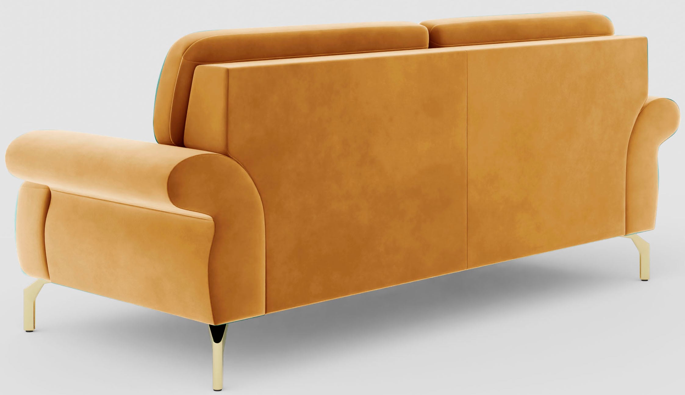 sit&more 2,5-Sitzer »Orient 1« inkl. 2 Zierkissen mit Strass-Stein, goldfarbene Metallfüsse