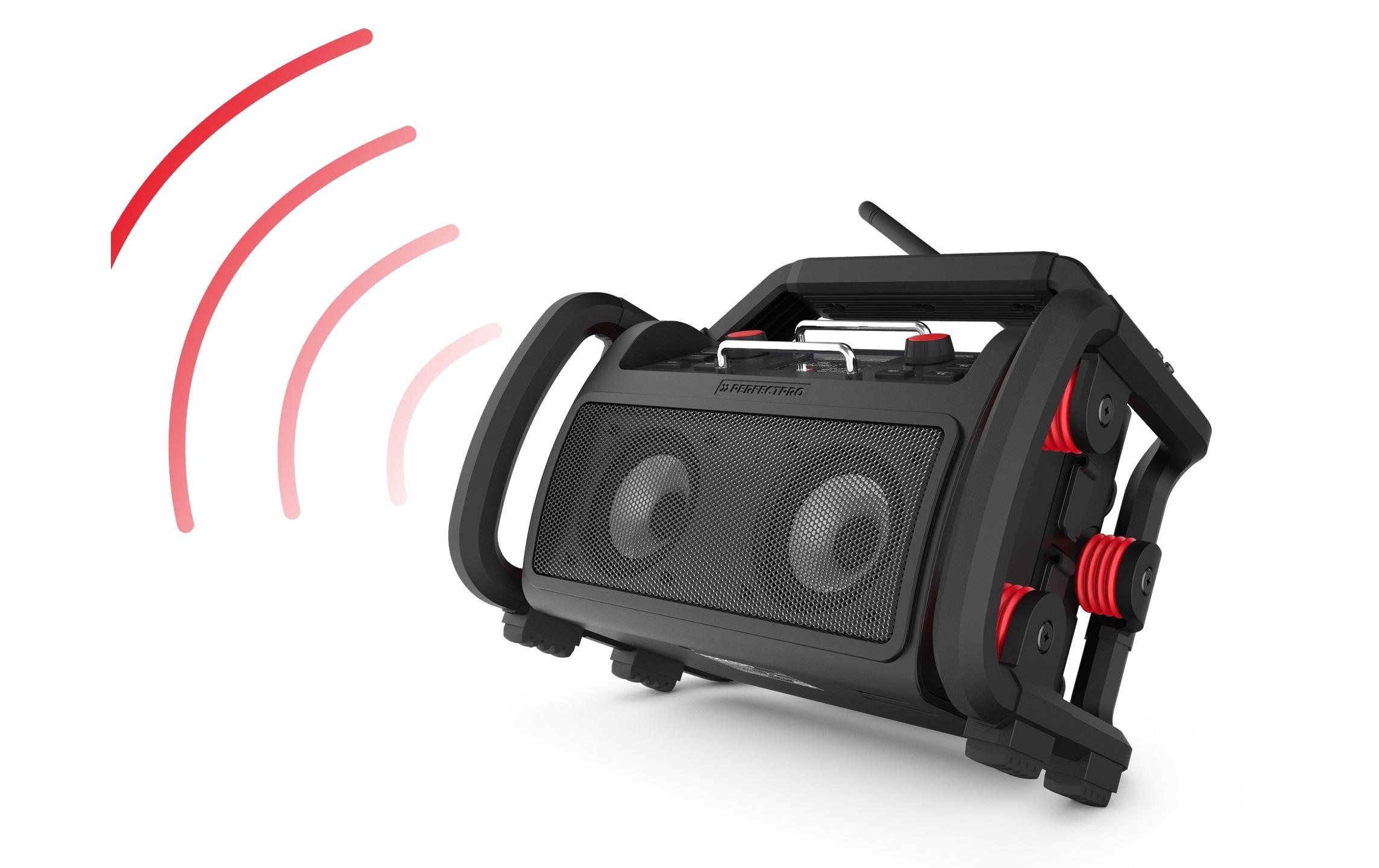 PerfectPro Baustellenradio »ROCKPRO« ( ) Display, Equalizer, MP3 Player, Powerbank, Senderspeicher