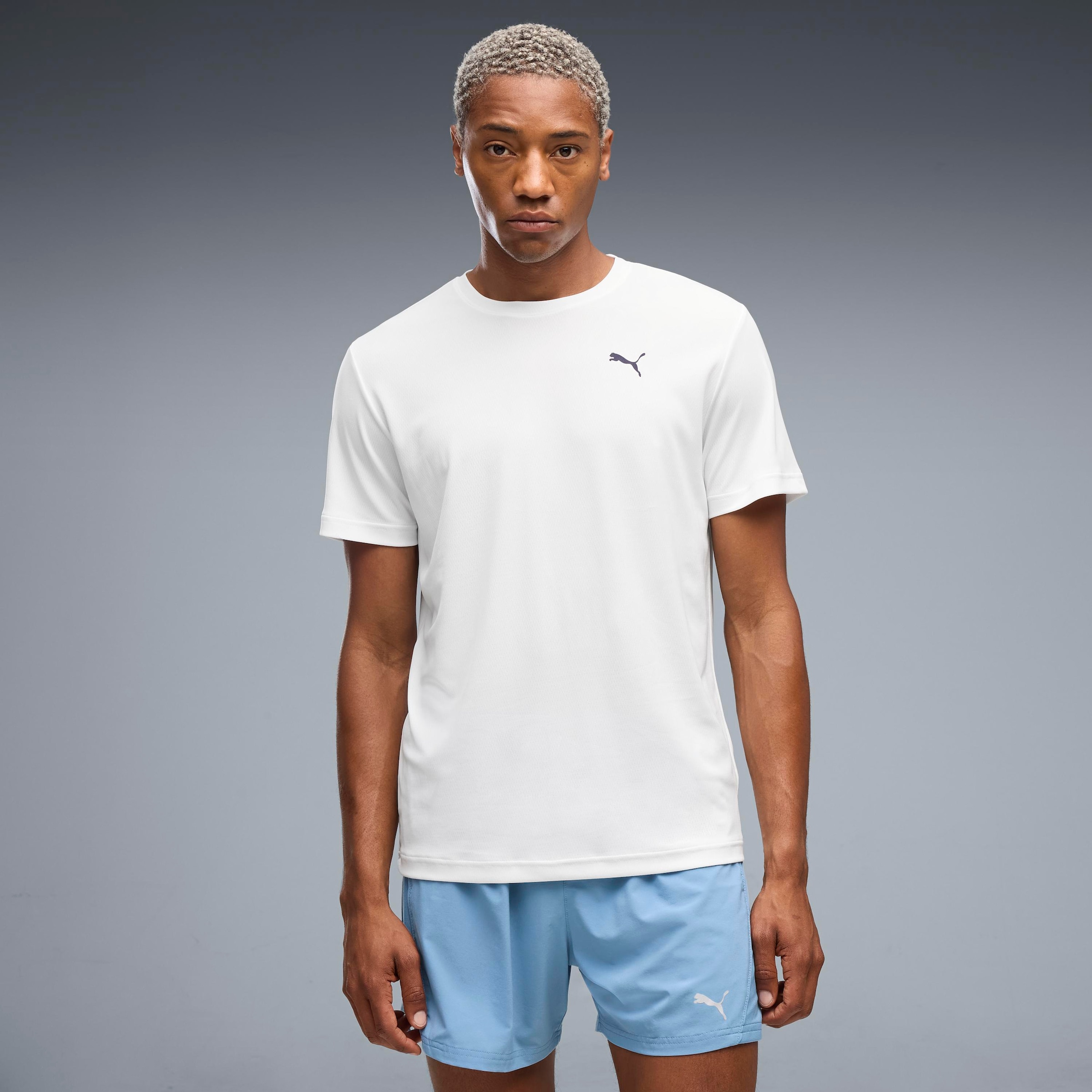 Image of PUMA Laufshirt "M RUN NITRO GRAPHIC TEE" mit Rundhalsausschnitt, atmungsaktiv, schnelltrocknend