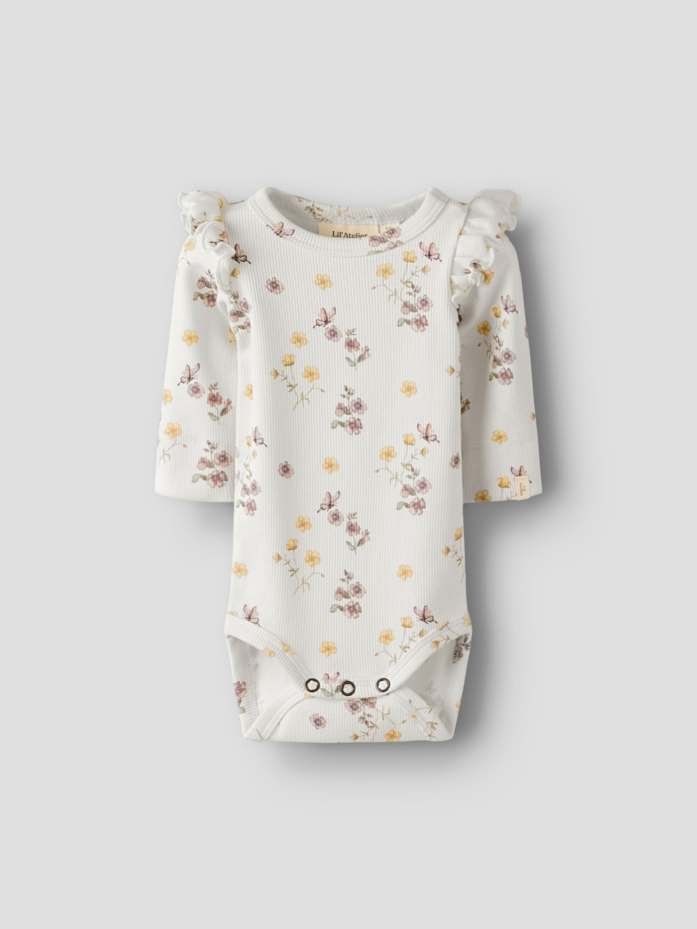 Lil' Atelier Langarmbody »NBFGAVO EKO LS SLIM BODY LIL NOOS« mit Rüschen, weiche Jerseyqualität
