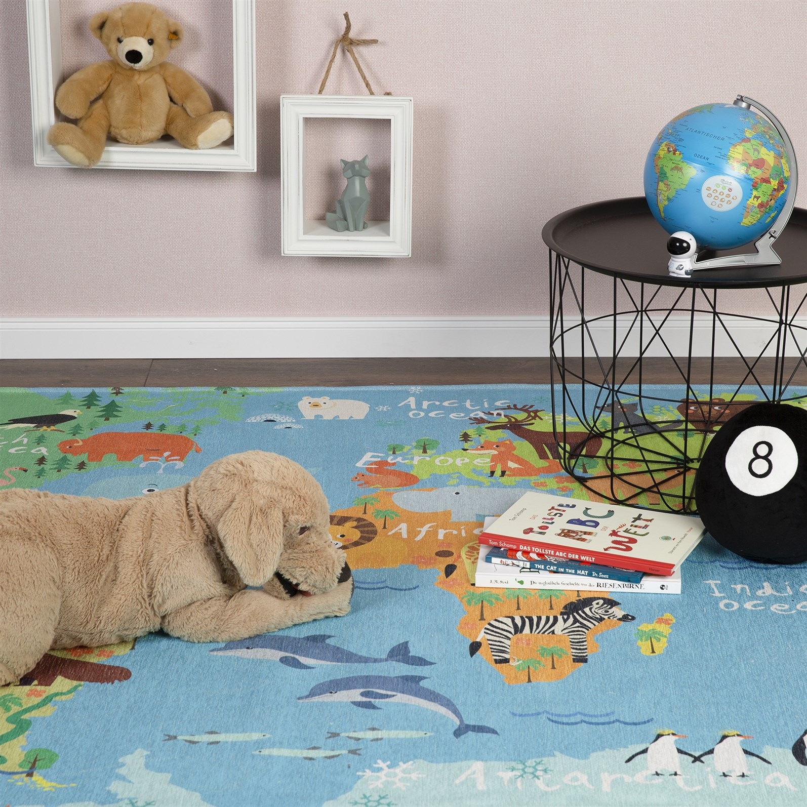 Kayoom Kinderteppich "Sympathy Kids 243" rechteckig 5 mm Höhe Kurzflor, Modernes Muster, Fußbodenheizungsgeeignet