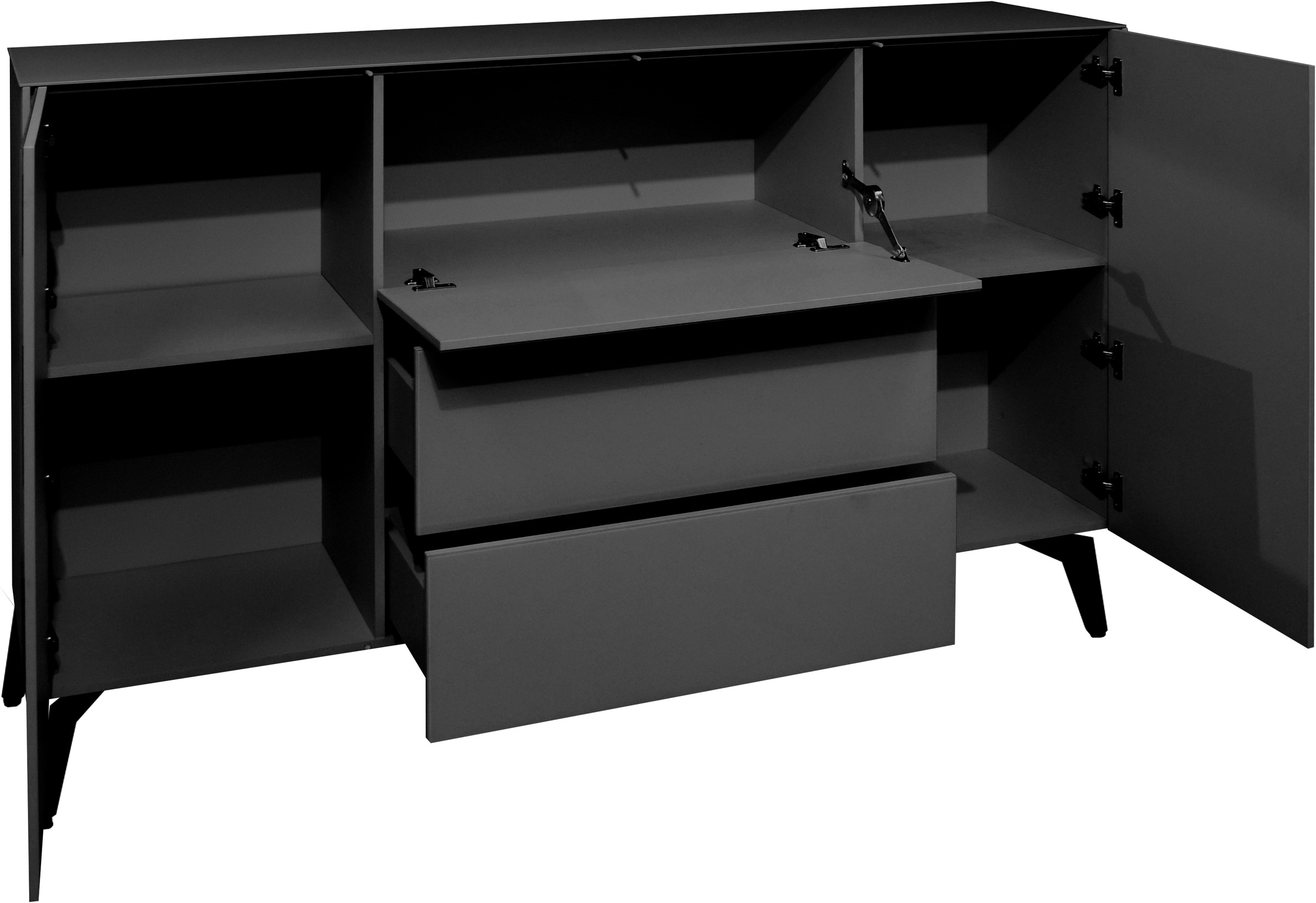 Mäusbacher Kommode »Imola TOPSELLER!«, Kommode mit Glasfront und Glasoberplatte