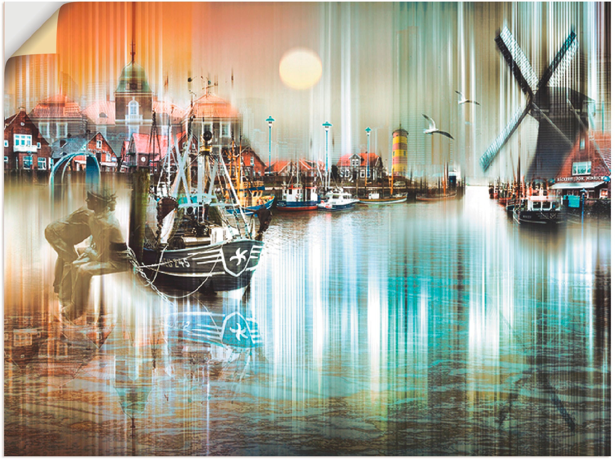 Image of Artland Wandbild »Neuharlingersiel Nordsee Collage 04«, Architektonische Elemente, (1 St.), in vielen Grössen & Produktarten -Leinwandbild, Poster, Wandaufkleber / Wandtattoo auch für Badezimmer geeignet bei Ackermann Versand Schweiz