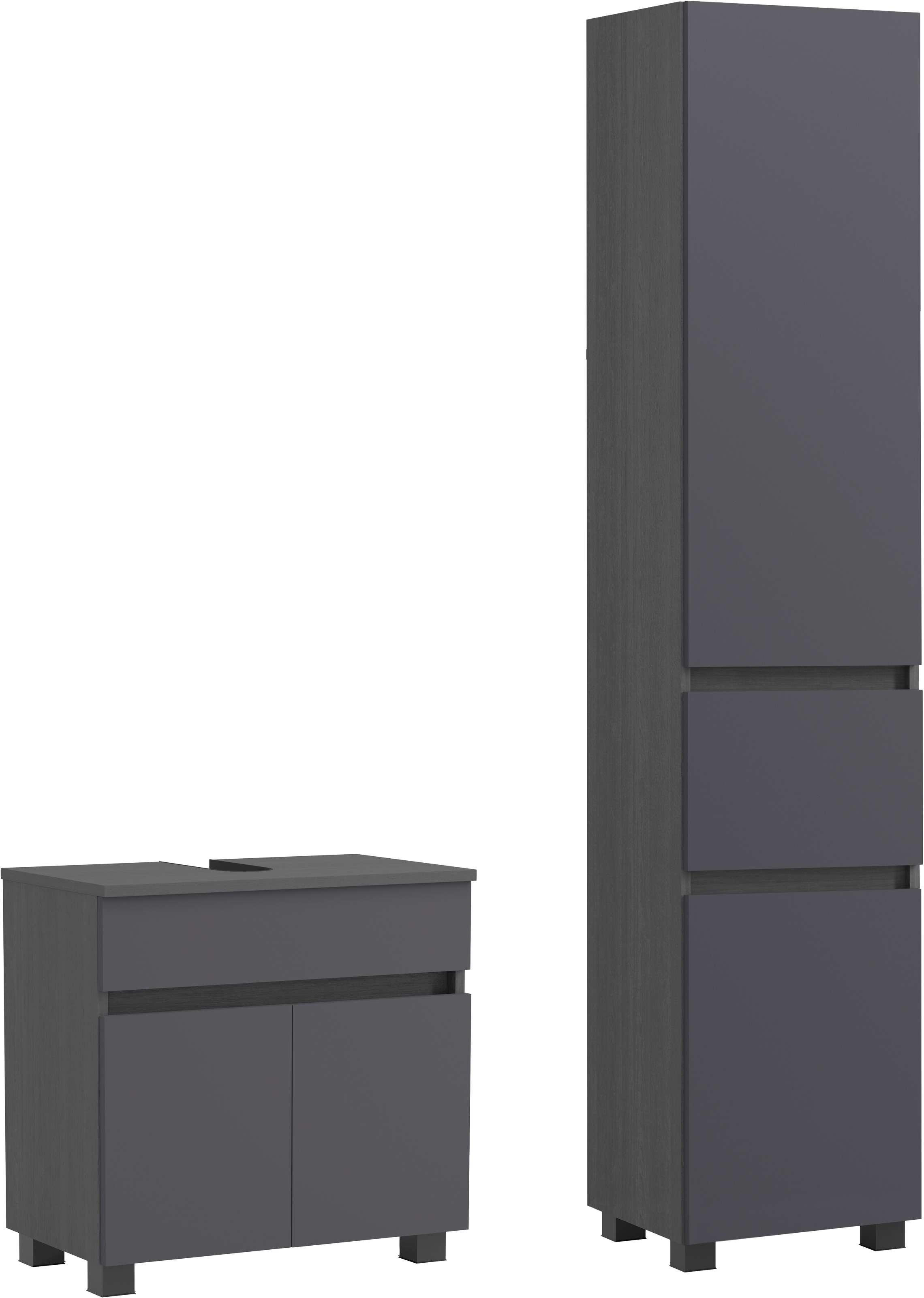 Image of GOODproduct Badmöbel-Set "BOZEN, 2-tlg. Unterbecken-Set - Seitenschrank"
