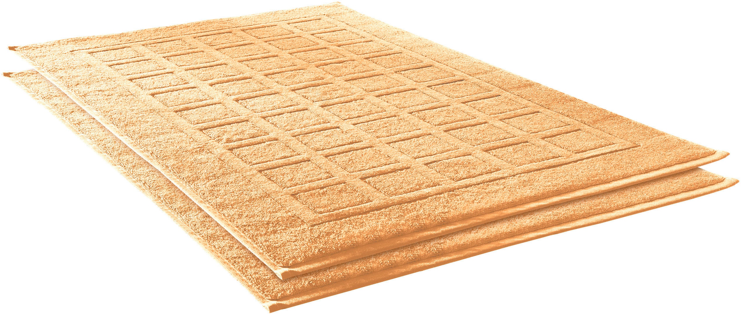 Dyckhoff Badematte »Planet« Höhe 3 mm beidseitig nutzbar | fussbodenheizungsgeeignet Baumwolle, 2er Set Hotelmatte