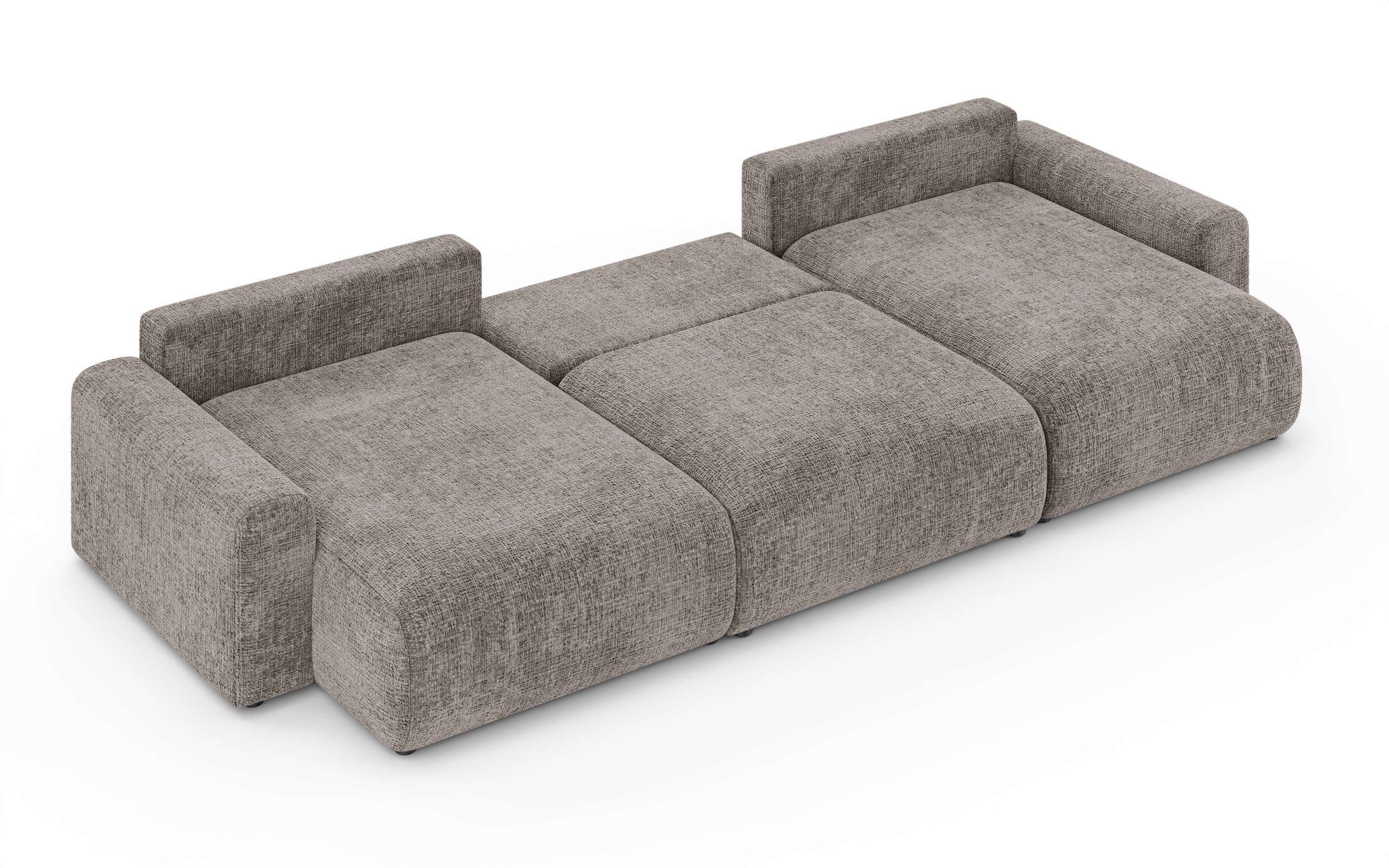 Home affaire Wohnlandschaft »LAKESIDE mit Bettfunktion und Bettkasten, Masse B/T/H: 332,5/142/84 cm«, U‑Form mit vielen Kissen und Wellenunterfederung