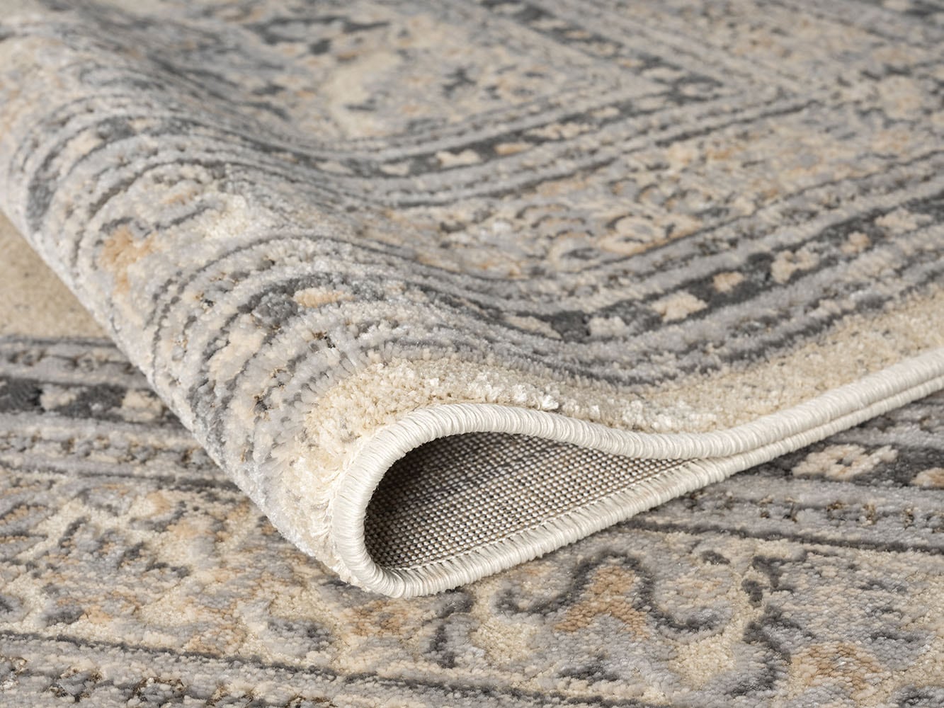 GOODproduct Teppich »Banli, Vintage-Look, Orient-Optik« rechteckig 9 mm Höhe dezenter Glanz, Schrumpf-Garn-Effekt, Vintage-Look, Orient-Optik