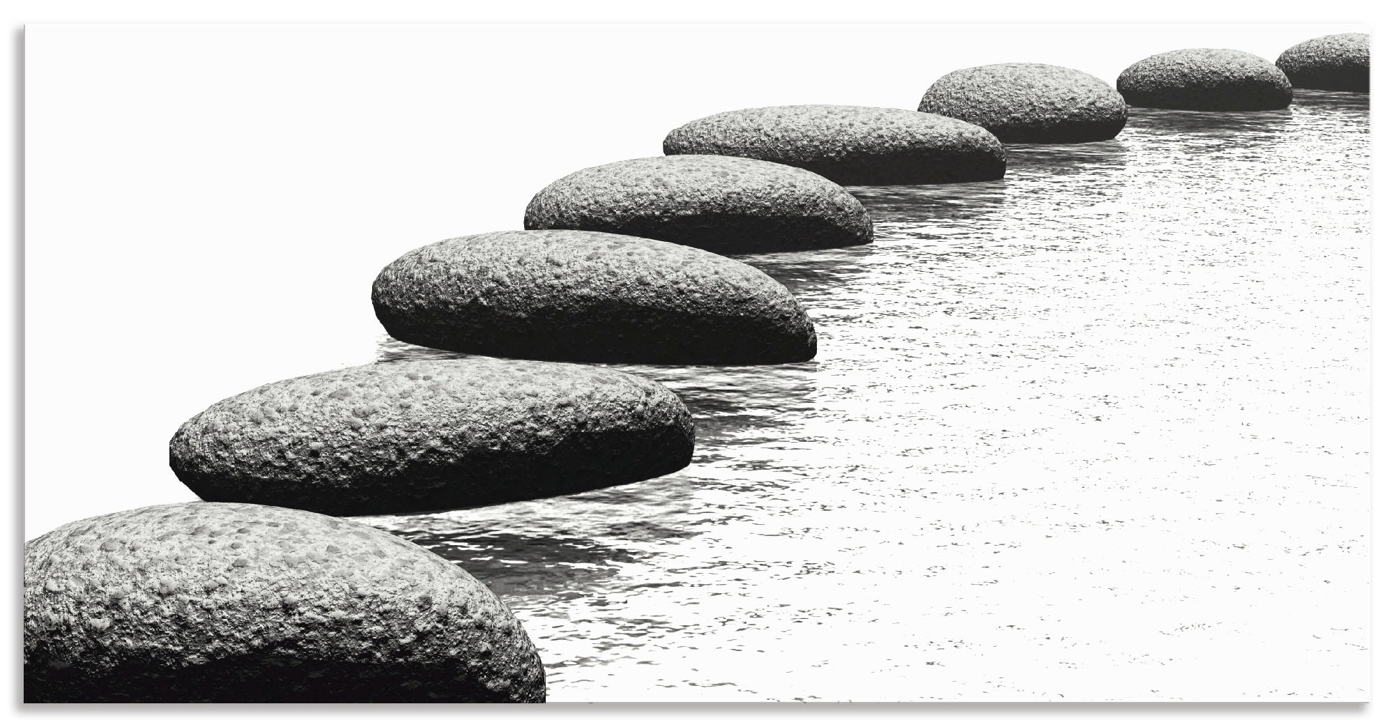 Image of Artland Küchenrückwand »Ein Kiesel auf einem Hintergrund«, (1 tlg.), selbstklebend in vielen Grössen - Spritzschutz Küche hinter Herd u. Spüle als Wandschutz vor Fett, Wasser u. Schmutz - Rückwand, Wandverkleidung aus Alu bei Ackermann Versand Schweiz