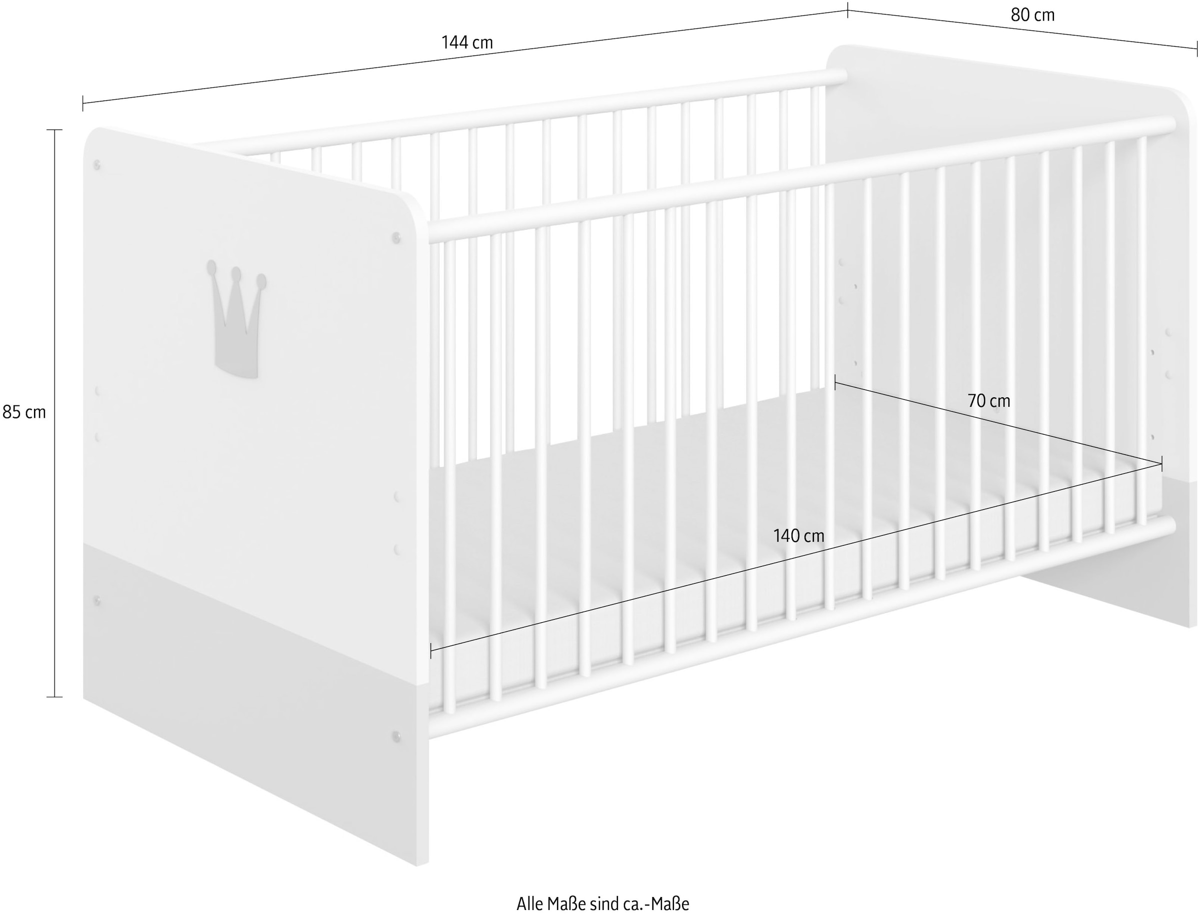 Wimex Babybett »Cindy2«, mit Schlupfsprossen