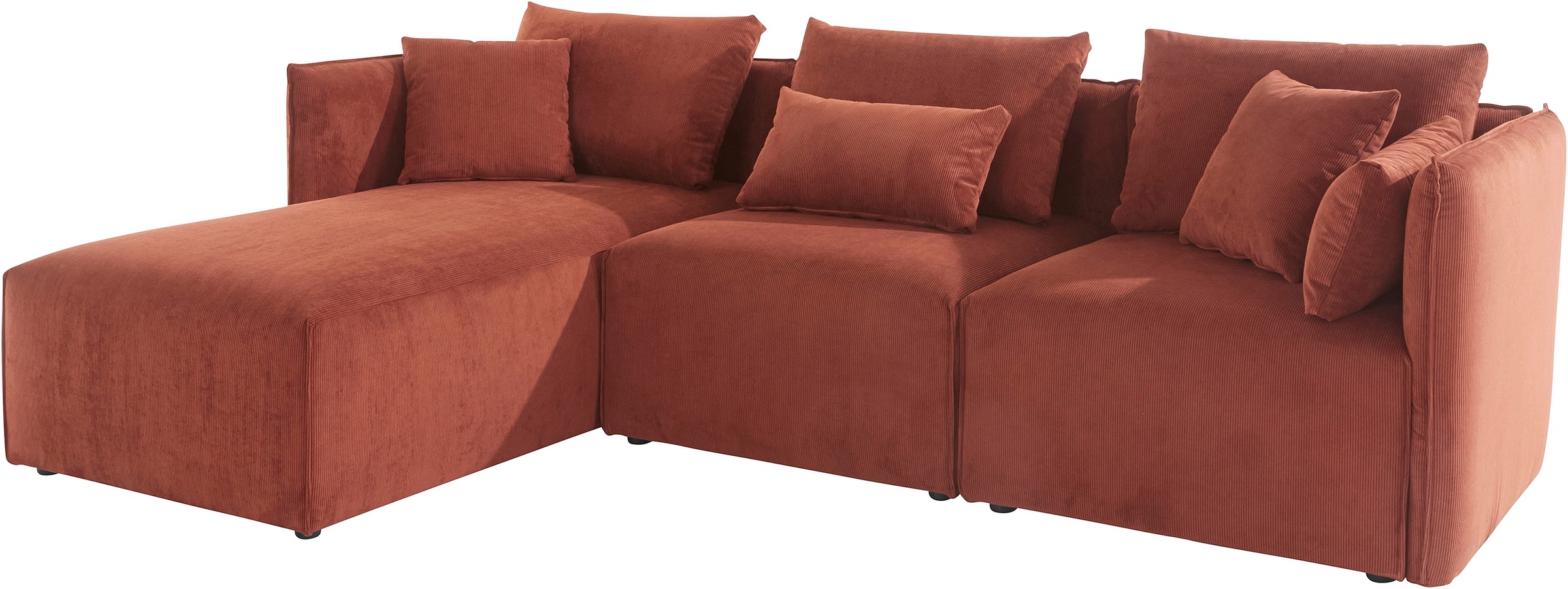 elbgestoeber Ecksofa »Elbdock«, (3 St.), zusammengesetzt aus Modulen, in vielen Bezugsqualitäten und Farben