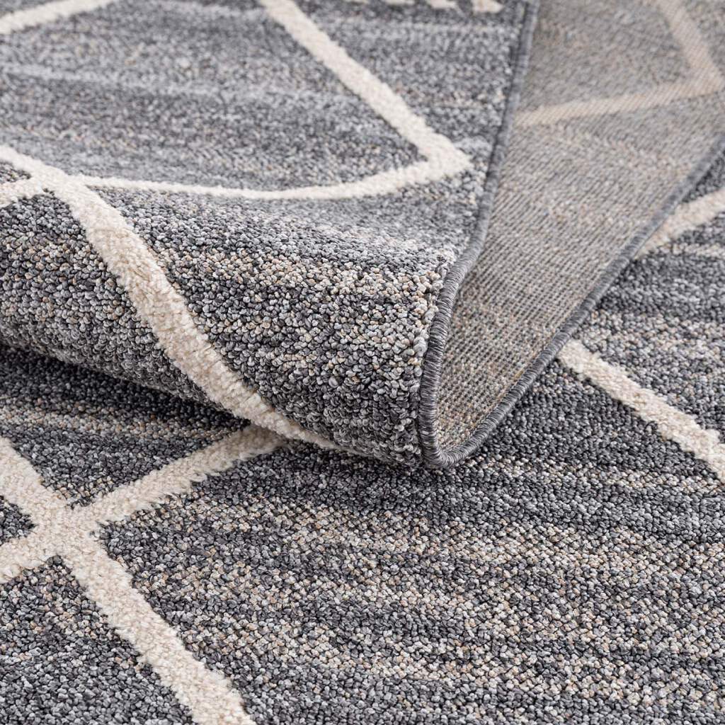 Carpet City Teppich »Art 2645« rund 7 mm Höhe Kurzflor, Rauten-Optik, ideal für Flur & Diele