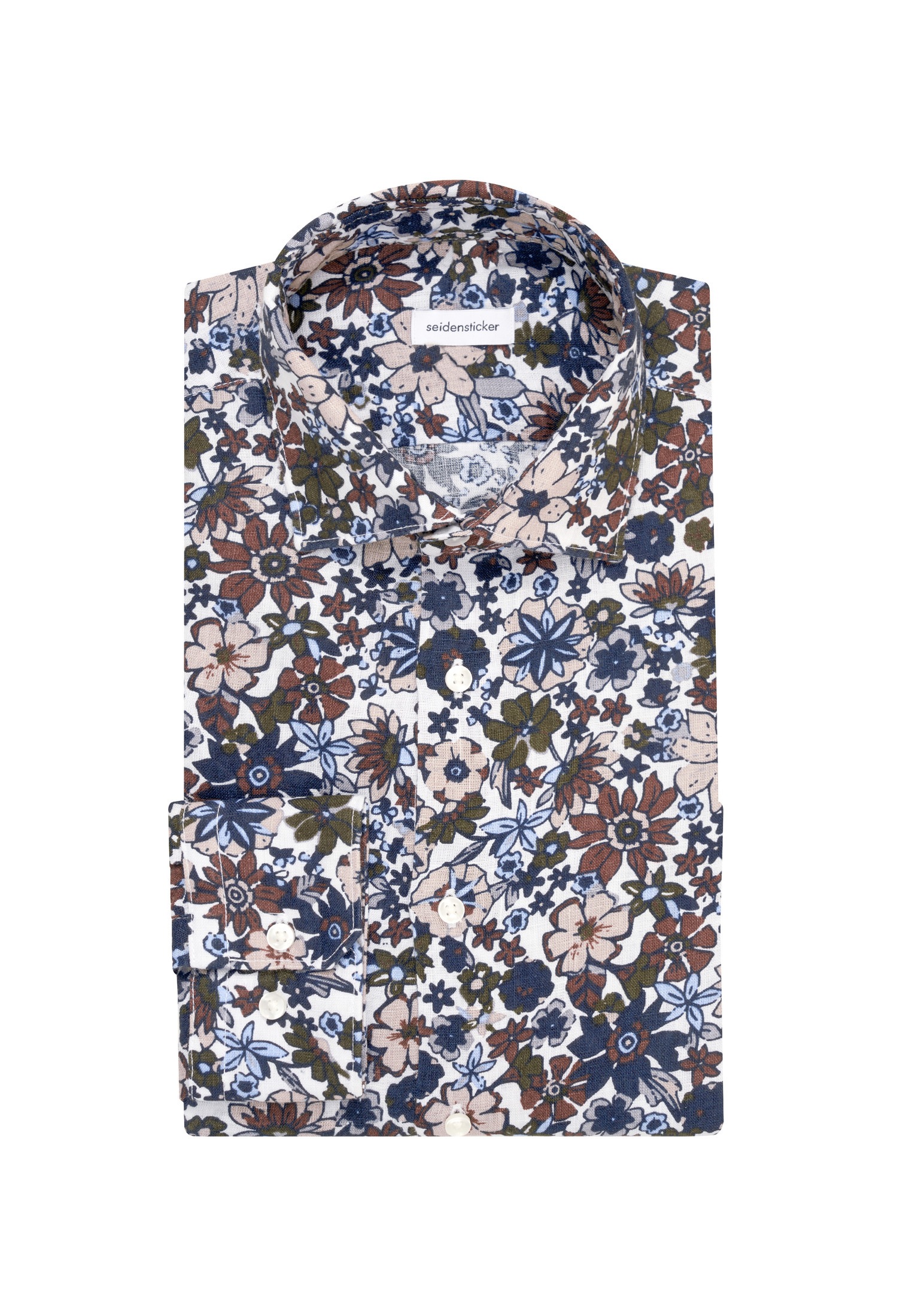 seidensticker Businesshemd »Slim«, Slim 1/1 Kentkragen Floral