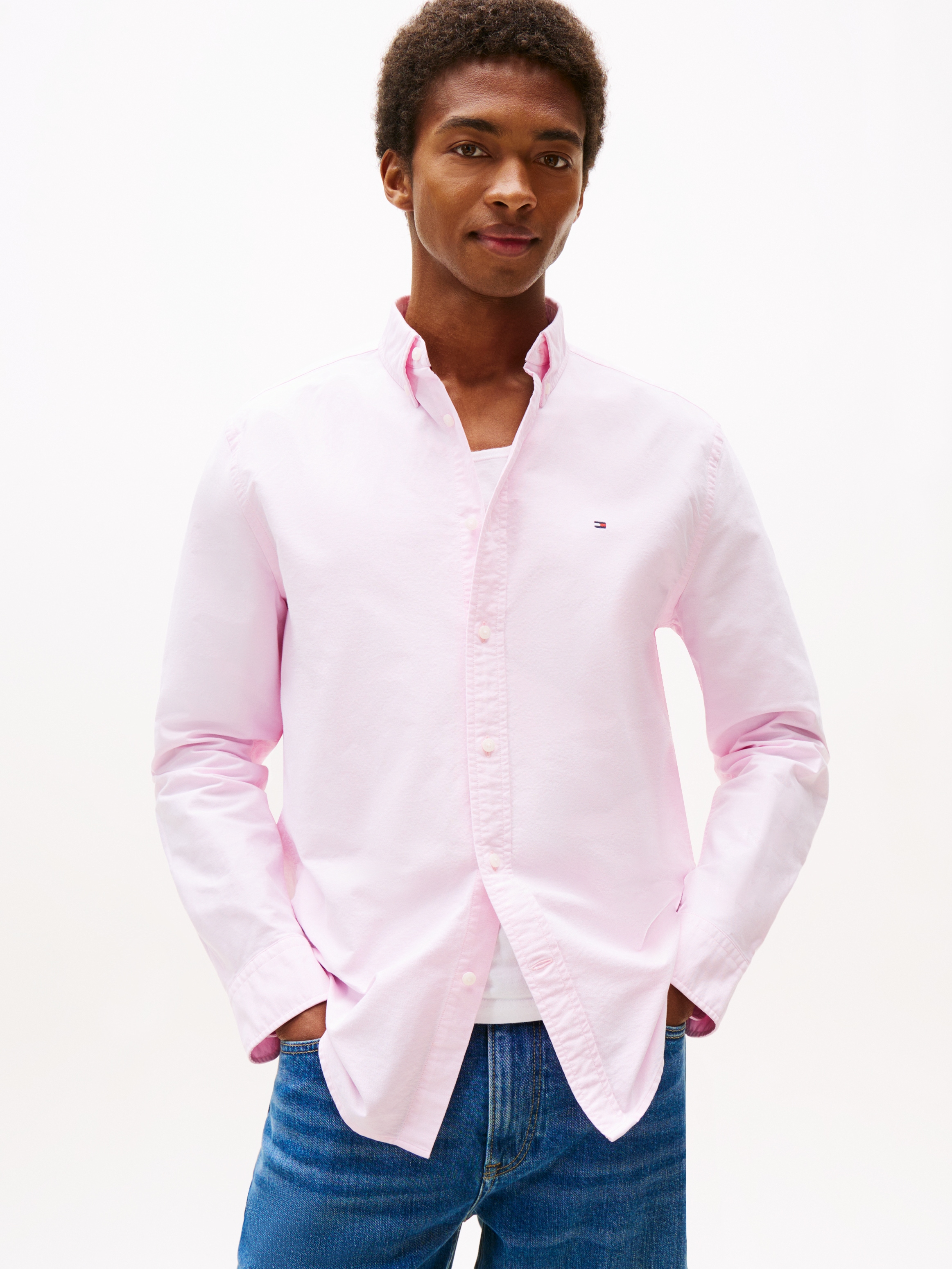 Tommy Hilfiger Langarmhemd »SOLID HERITAGE OXFORD Regular Fit«