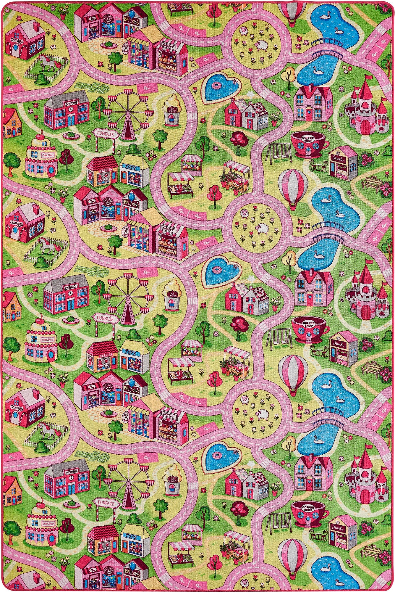 Andiamo Kinderteppich »Strasse Lagerräumung«, rechteckig, 5 mm Höhe, Strassen-Spiel-Teppich, Sonderposten, für Mädchen & Jungen
