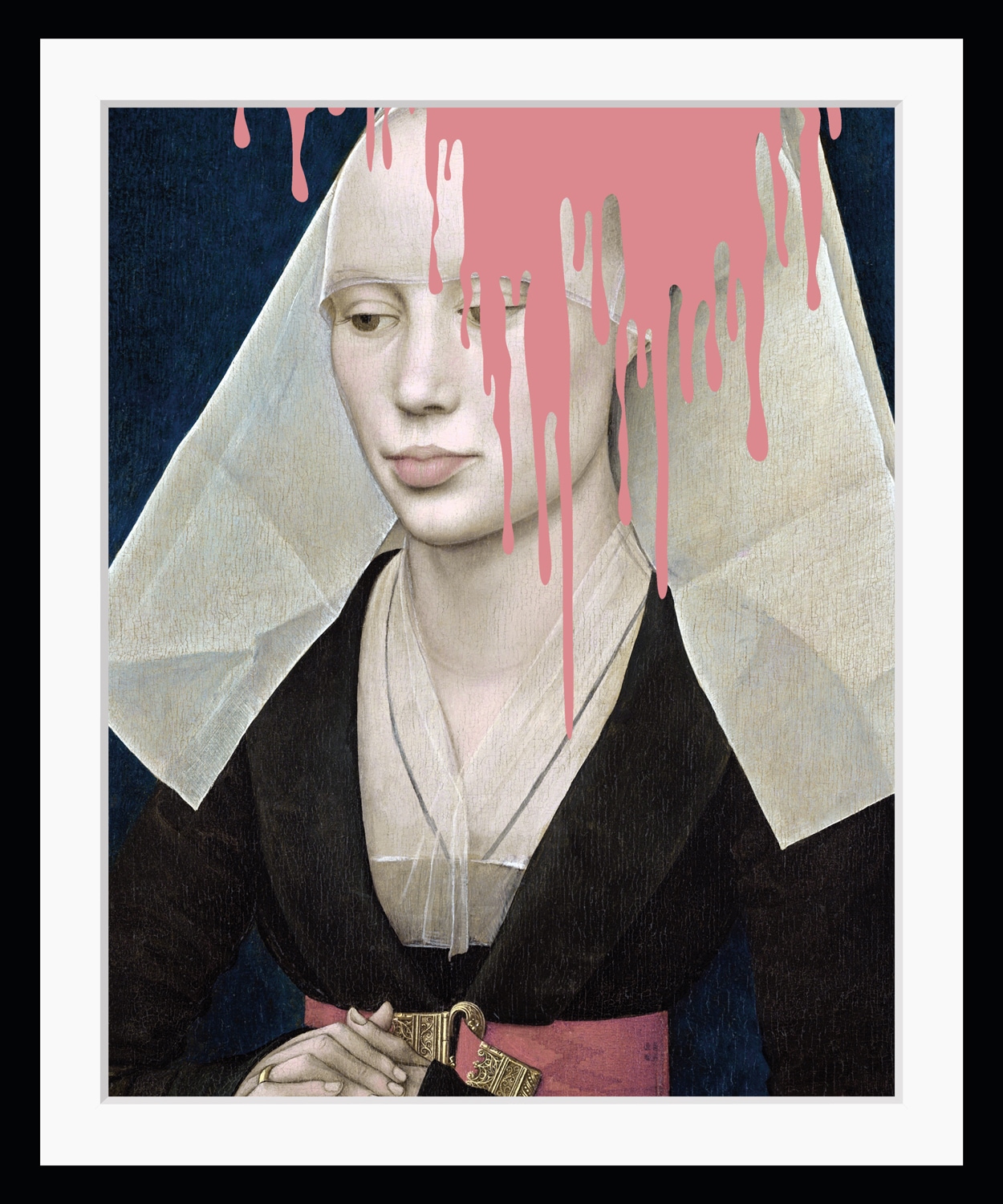 Image of queence Bild "Natalie mit Farbklecks" Bilder von Frauen Frau Gemälde Historische Persönlichkeiten Kunst HD Premium Poster-Druck inkl. Holzrahmen